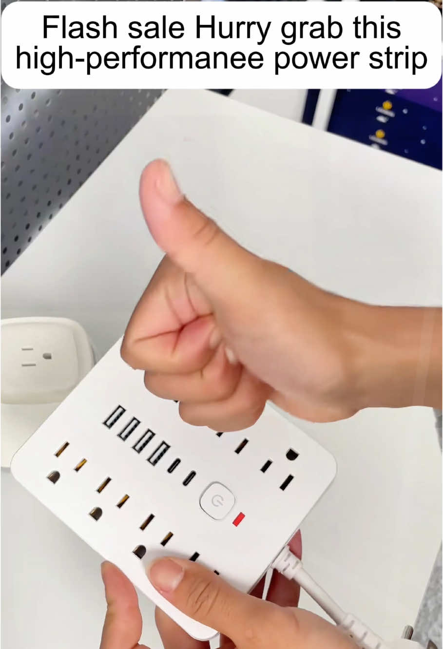 14-in-1 Power Strip with Surge Protection & USB/Type-C Ports – Ideal for Home, Office & Travel