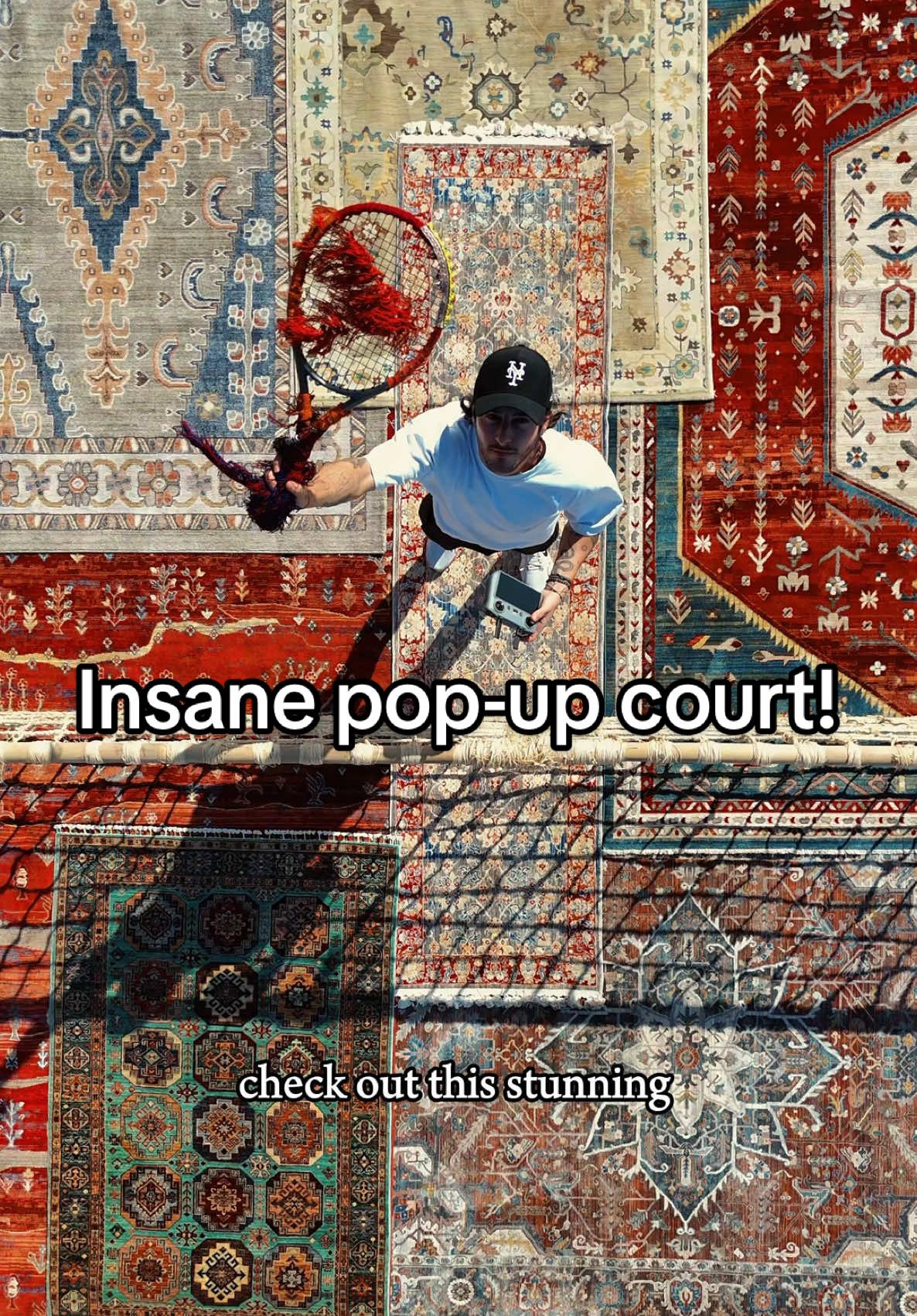 Insane tennis court pop-up 🤯 #tennis #tenniscourt #tennistok 