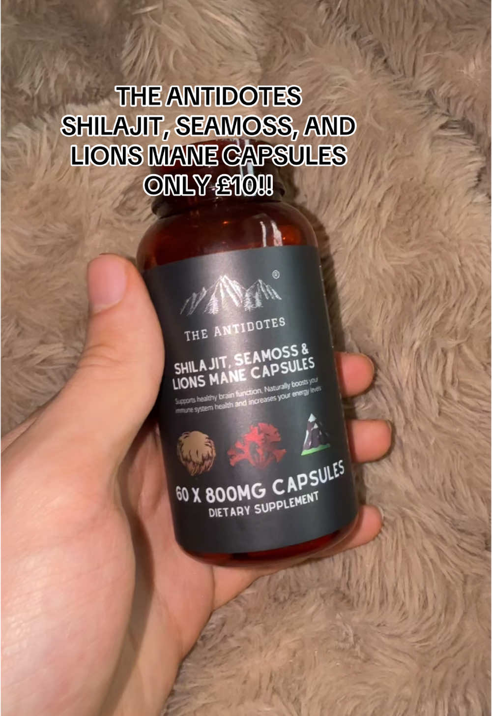 If you suffer from brain fog, these shilajit, seamoss, and lions mane capsules are on sale for only £10!! They support immune system and boost your energy levels! #theantidotes #shilajitseamoss #shilajitcapsules #lionsmanecapsules #seamosscapsules #boostenergy #supportimmunity #brainfog #earlydeals #tiktokmademebuyit 