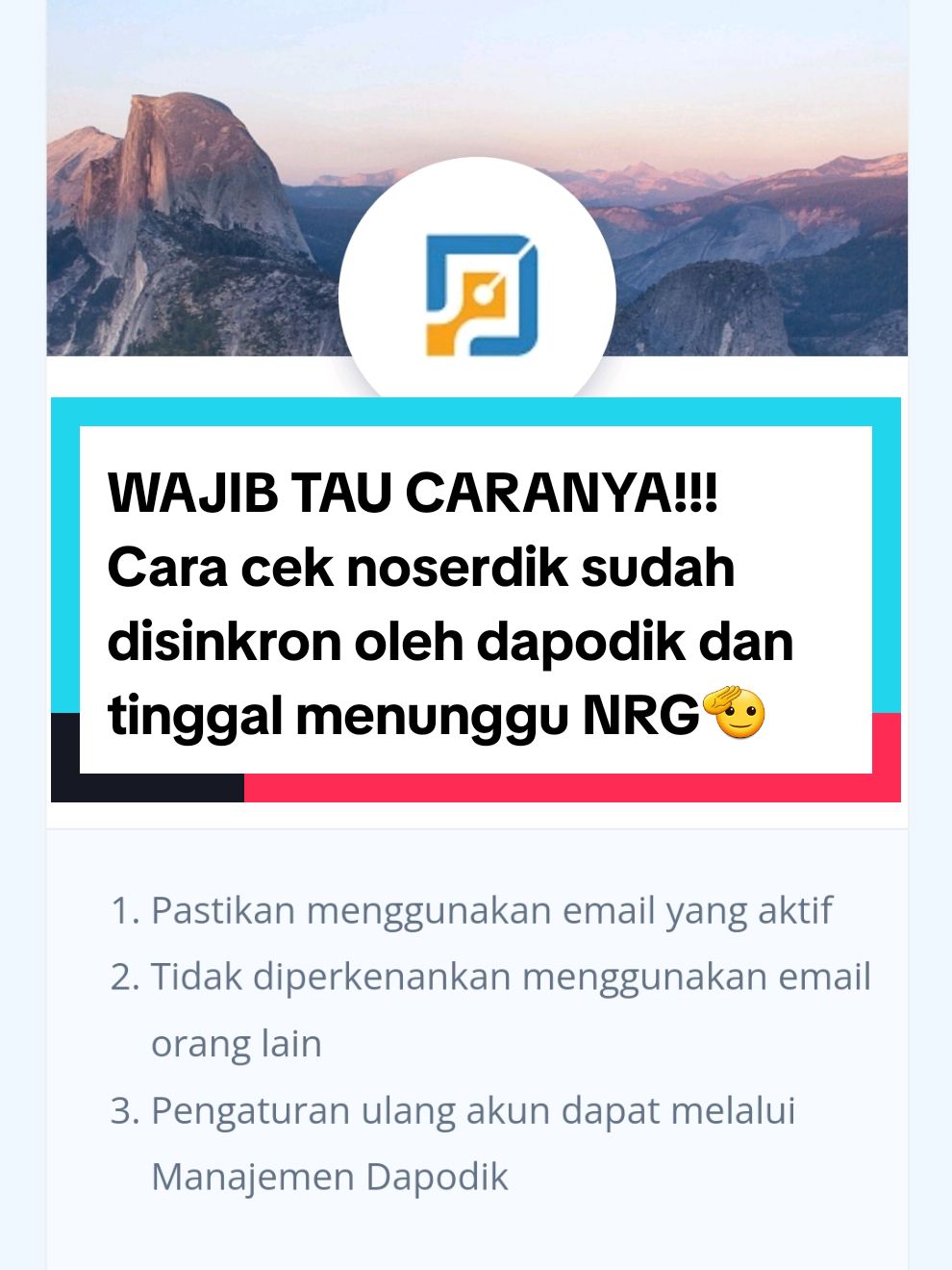 bagi yang sudah lapor OPS bisa iseng-iseng cek apakah sudah disinkron atau belum di dapodik. jika sudah maka tinggal menunggu NRG. semangat para pejuang PPG #PPG #daljab #piloting #guru #profesional #kesejahteraan #guru #indonesia🇮🇩 #guru #sejahtera #peradaban #bangsa #maju 