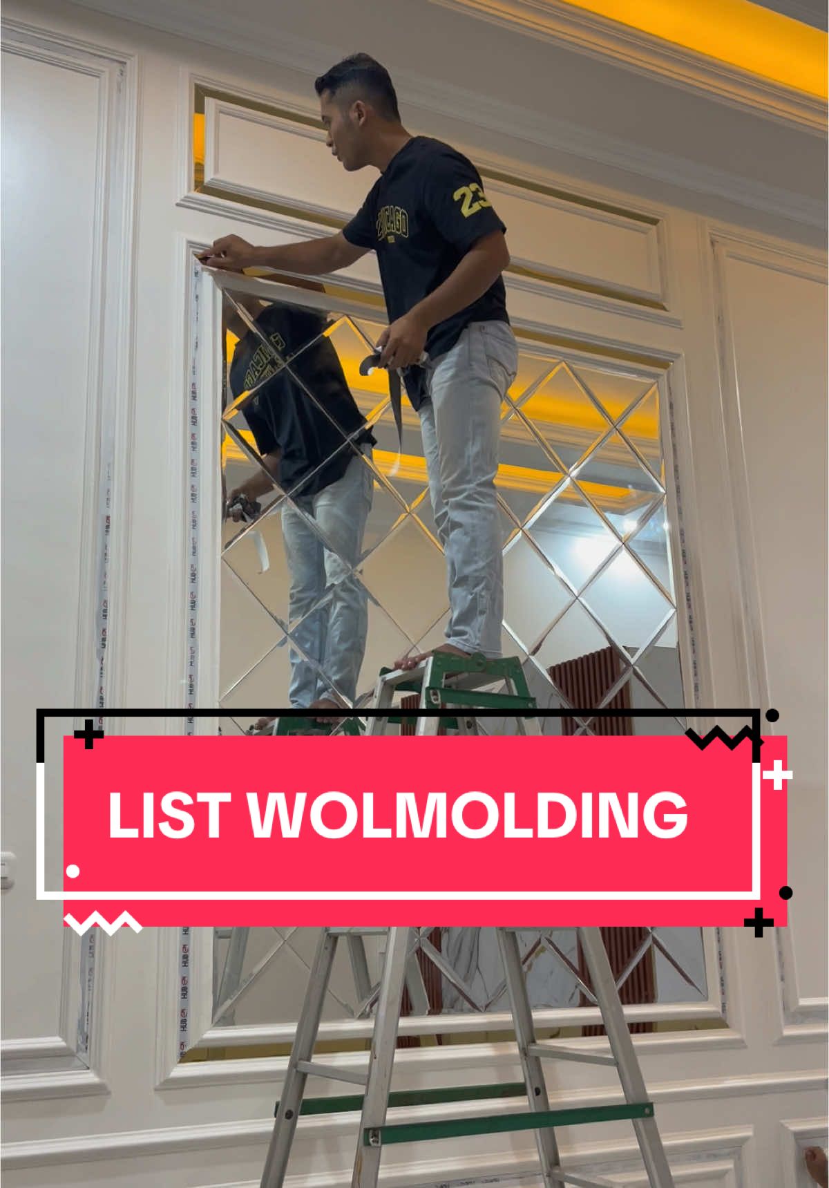 List plat mirror wolmolding elegan dan aestetic #listplatgold #wolmolding 