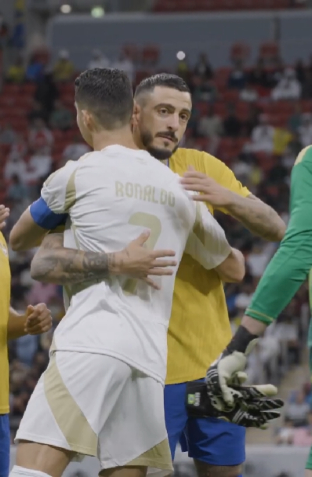 Reencuentro de Joselu y Cristiano Ronaldo #cristianoronaldo #joselu #alnassr #algharafa #realmadridfc 