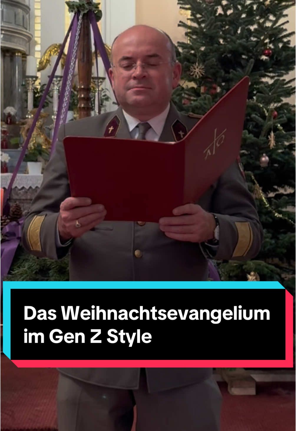 Militärerzdekan Tripp packt aus, was damals in Betlehem abging! Schon krass, oder! 👀 Frohe Weihnachten und besinnliche Feiertage! 🎄✨ Peace out! ✌️ #katholischekirche #katholisch #kirche #militaerdioezese #militaer #dioezese #bundesheer #weihnachten 