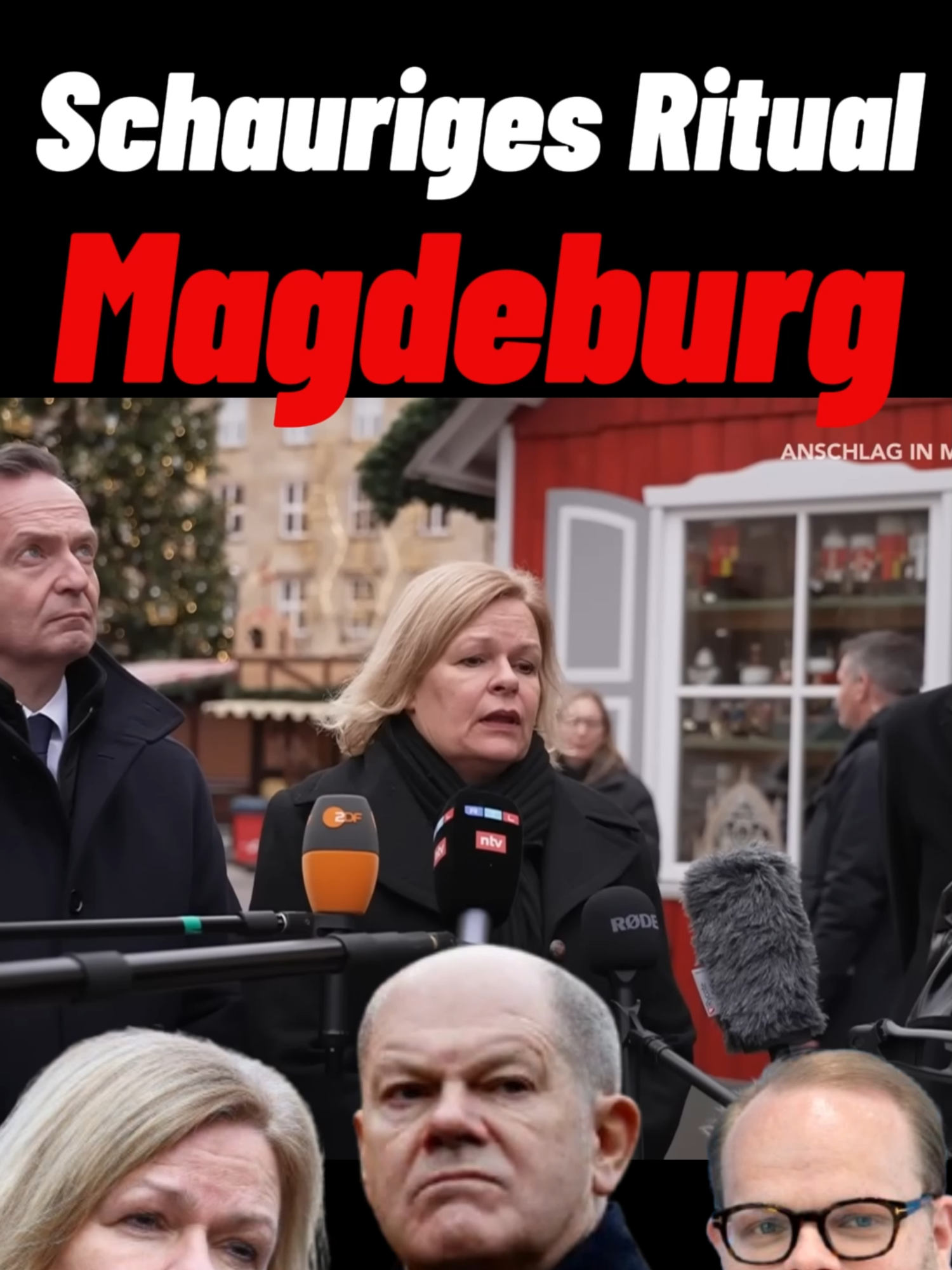 Magdeburg Attentat - Schauriges Ritual #deutschland #news #regierung #seischlauwählblau #afd #islam #remigrationnow#islamist #nancyfaeser #olafscholz #spd #magdeburgstehtauf #anschlagsgefahr