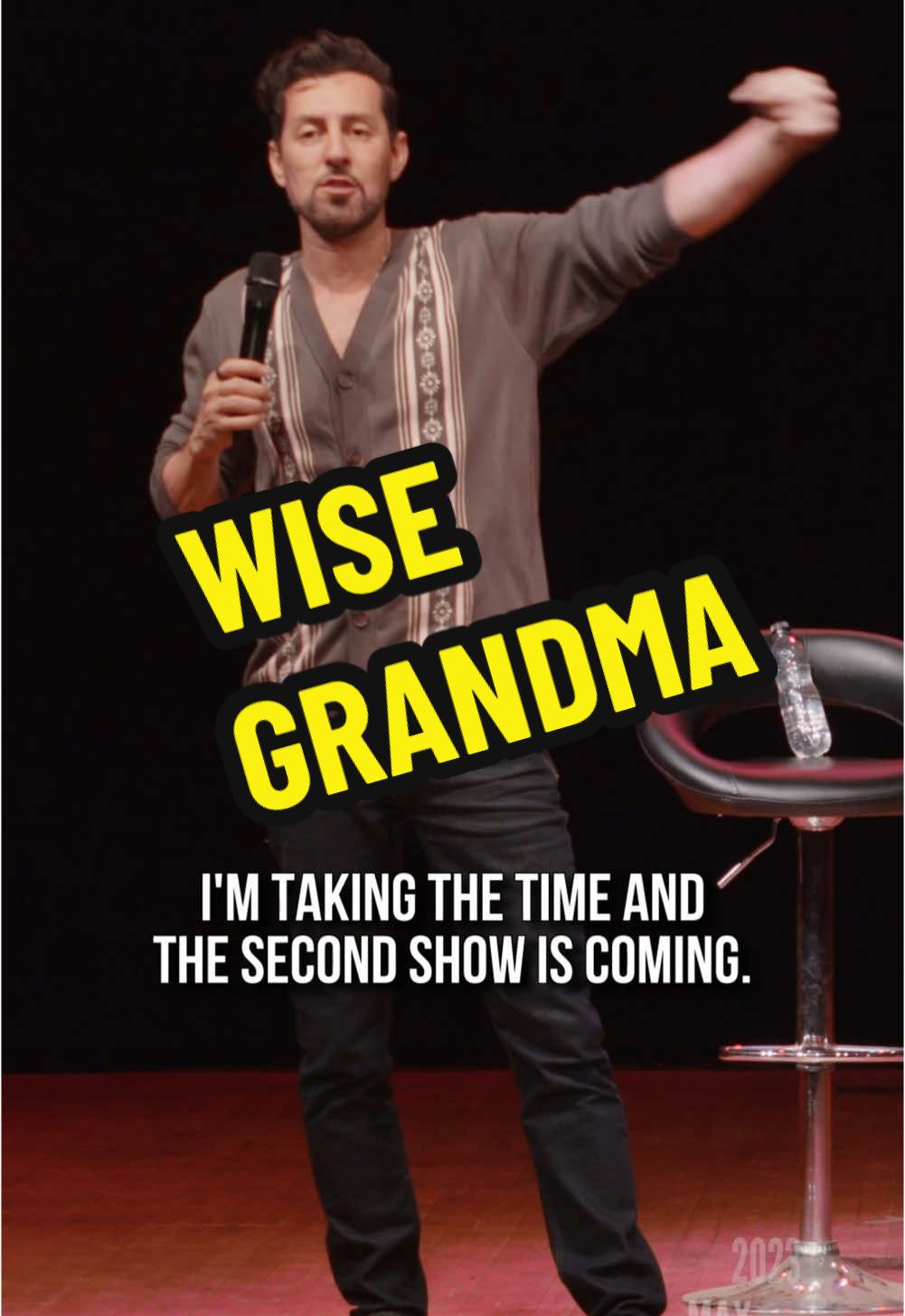 At seventy five, she’s seen enough to know that laughter makes everything brighter. Shout out to my front row angel! #grandma #family #maxamini #standupcomedy #fyp 