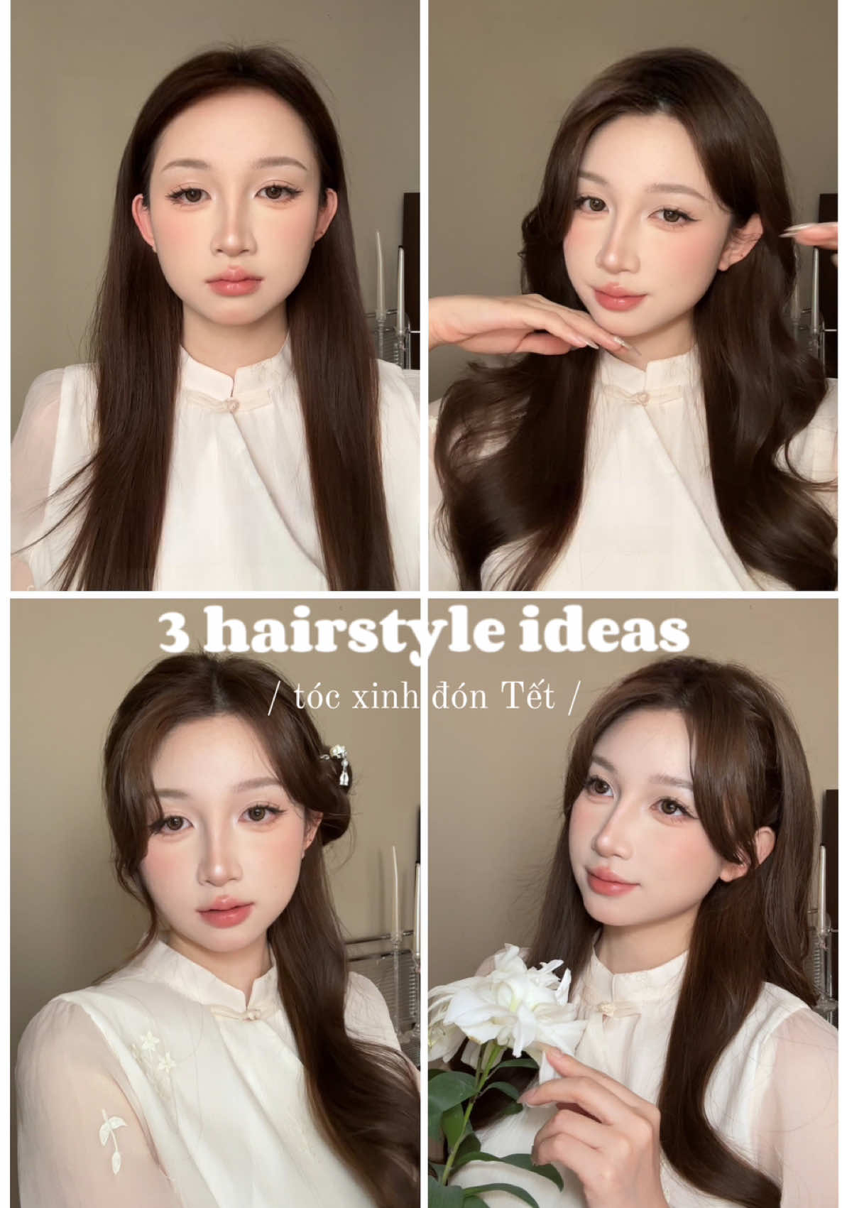 Tóc xinh đón tết 🧧 nhớ save clip lại nhóoo 🫶🏻 #TikTokBeauty #fyp #goclamdep #LearnOnTikTok #tipsforgirls #hairstyle #hairtutorial #seemee