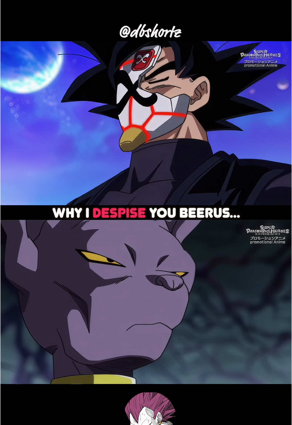 Black Exposes Lord Beerus… - [WHAT IF] #dbshortz #gokublack #vegeta 