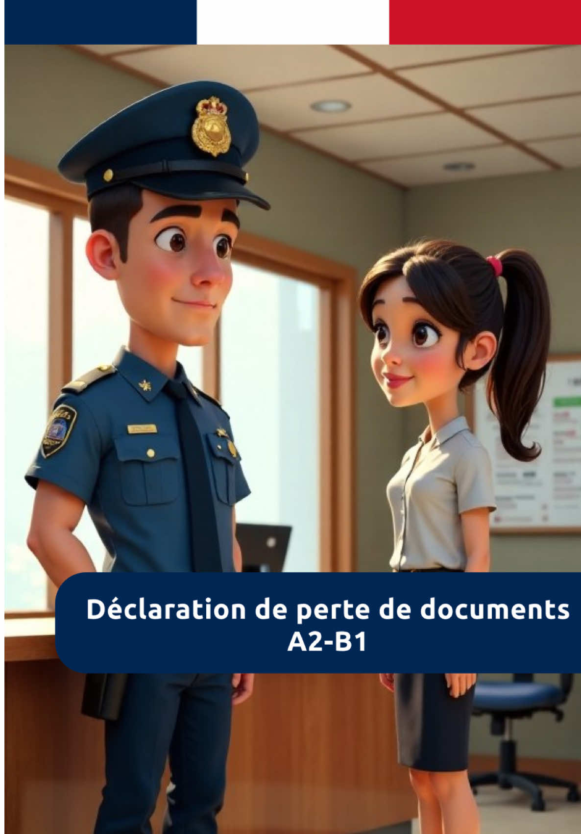 Déclaration de perte de documents à la police. #FrenchForBeginners #FrenchLearning #FrenchDialogue #french #learnfrench #françaispourdébutants #ApprendreLeFrançais #ConversationFrançaise #FrançaisLangue #VocabulaireFrançais #françaisfacile #pratiquerançaise #languefrançaise #françaisfacile 