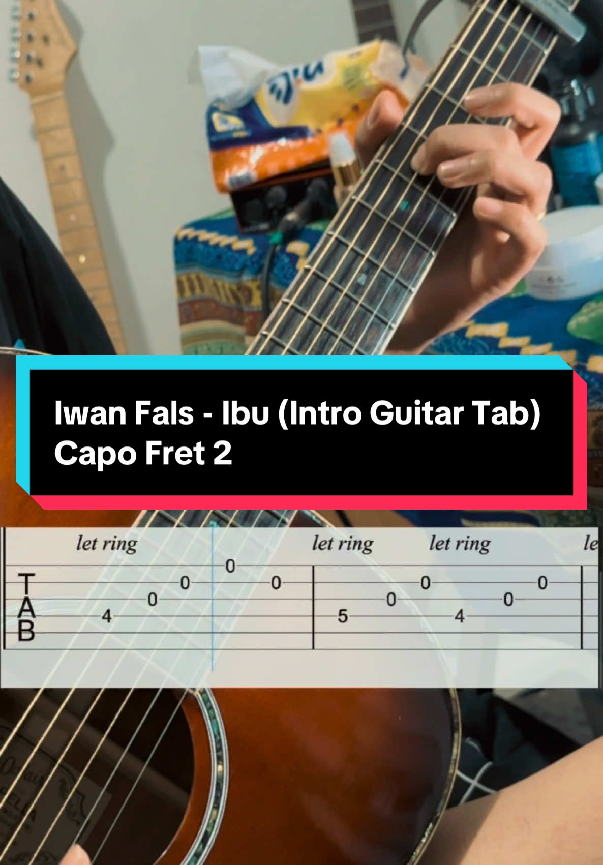 Iwan Fals - Ibu (Intro Guitar Tab) Capo Fret 2