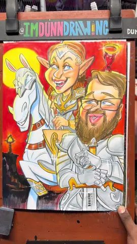 These two were big-time Lord of the rings fans! So I wanted to focus on that! I had a lot of fun! #lordoftherings #middleearth #fantasy #caricature