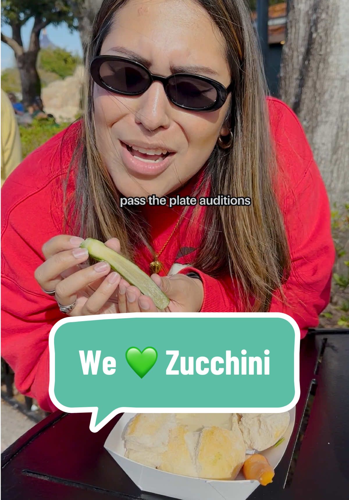 We love zucchini 🌐🍽️ #Disney #DisneyParks #DisneyEats #DisneyWorld #EPCOT #FestivalOfTheHolidays #DisneyHolidays #DisneyInDecember #PassThePlate #EPCOTHolidays 