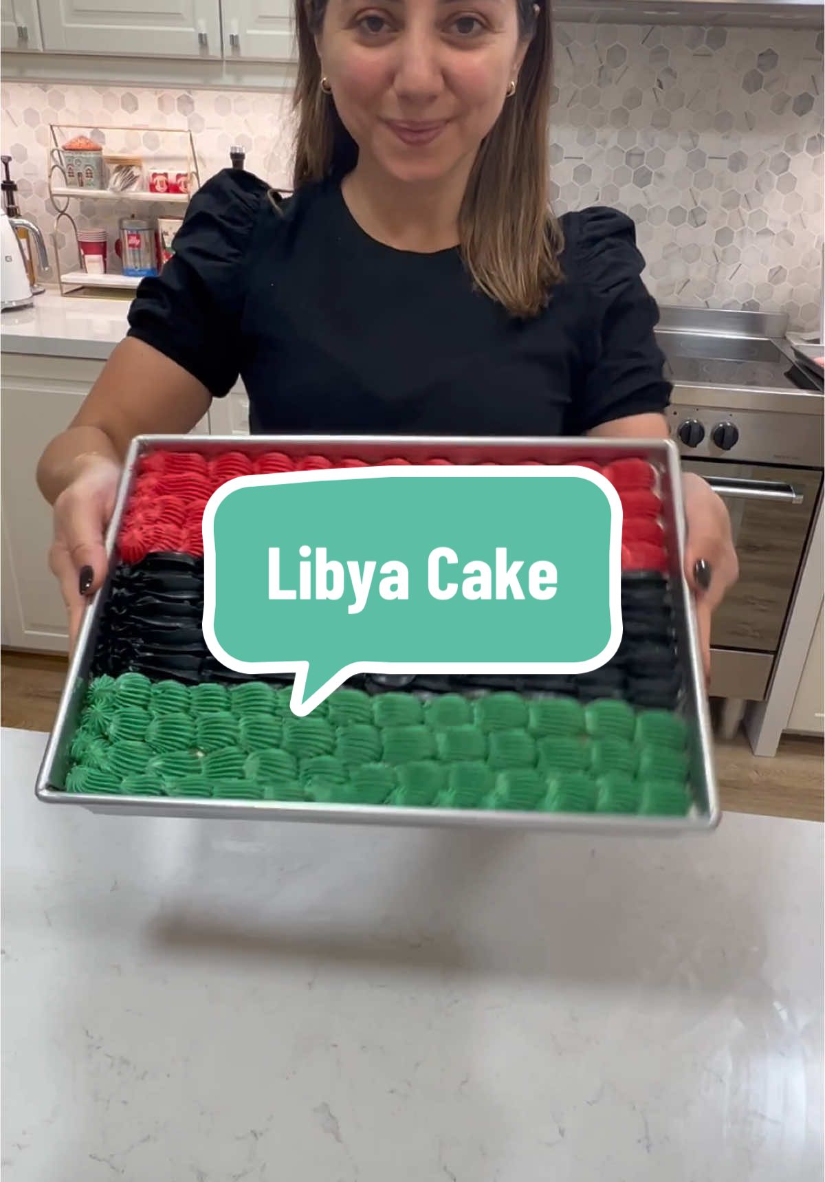 Happy Independence Day to all my fans from Libya 🇱🇾🇱🇾I hope 2025 is a better year for all of us ❤️🙏🏻 #cake #yummy #cakedecorating #flag #libya 