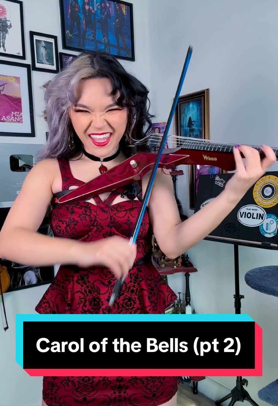 Carol of the Bells -  electric violin edition (pt 2) @Trans-Siberian Orchestra  Song: Carol of the Bells by the Trans Siberian Orchestra Performed on electric violin by Mia Asano  #violin #violinist #electricviolin #electricviolinist #miaasano #music #musician #christmas #christmascarol #carols #holidaymusic #tso #transsiberianorchestra #carolofthebells