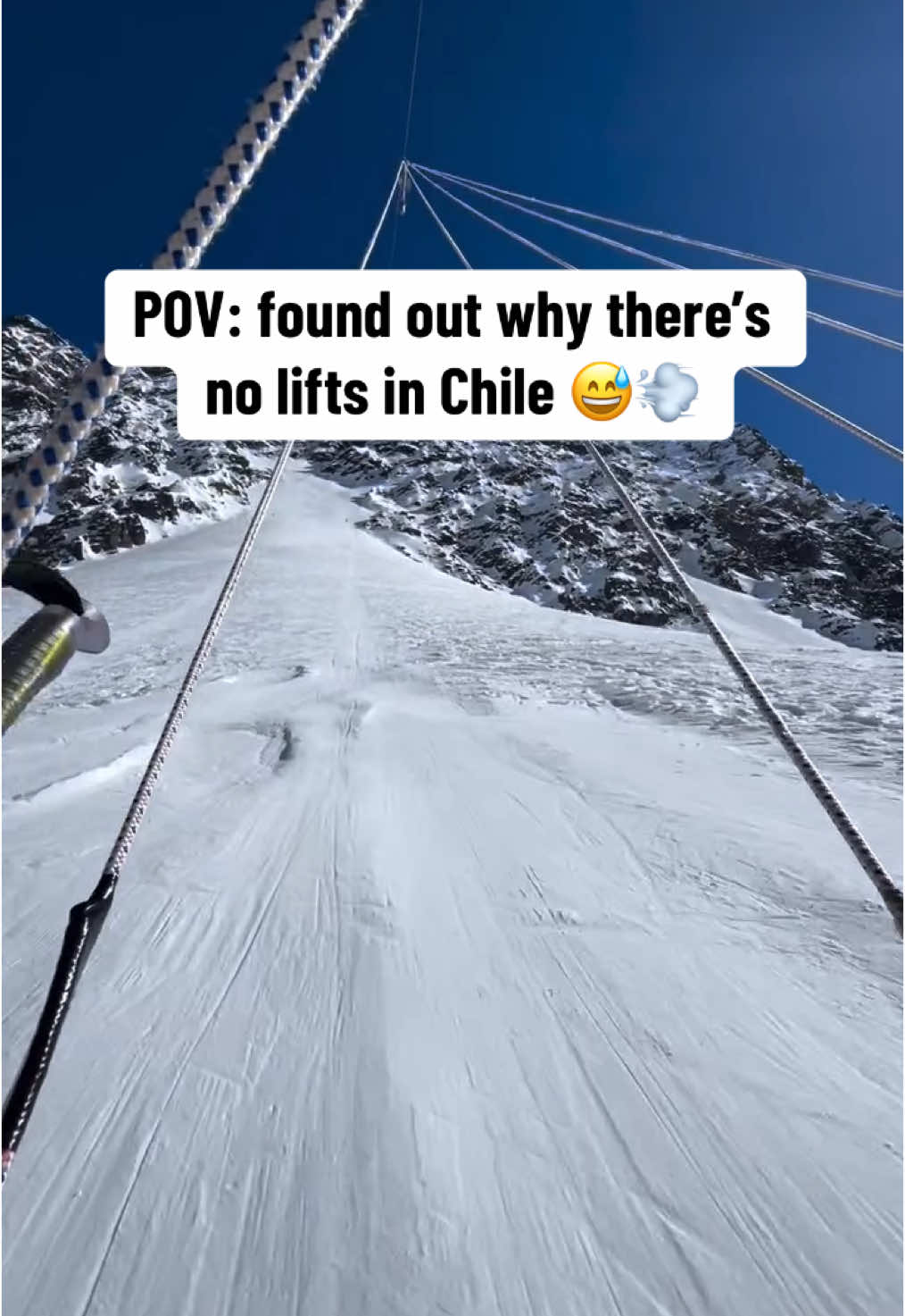 They sound so scared 💀🫣 (@tbudgeski) #skiresort #skiing #chile #wintersports 