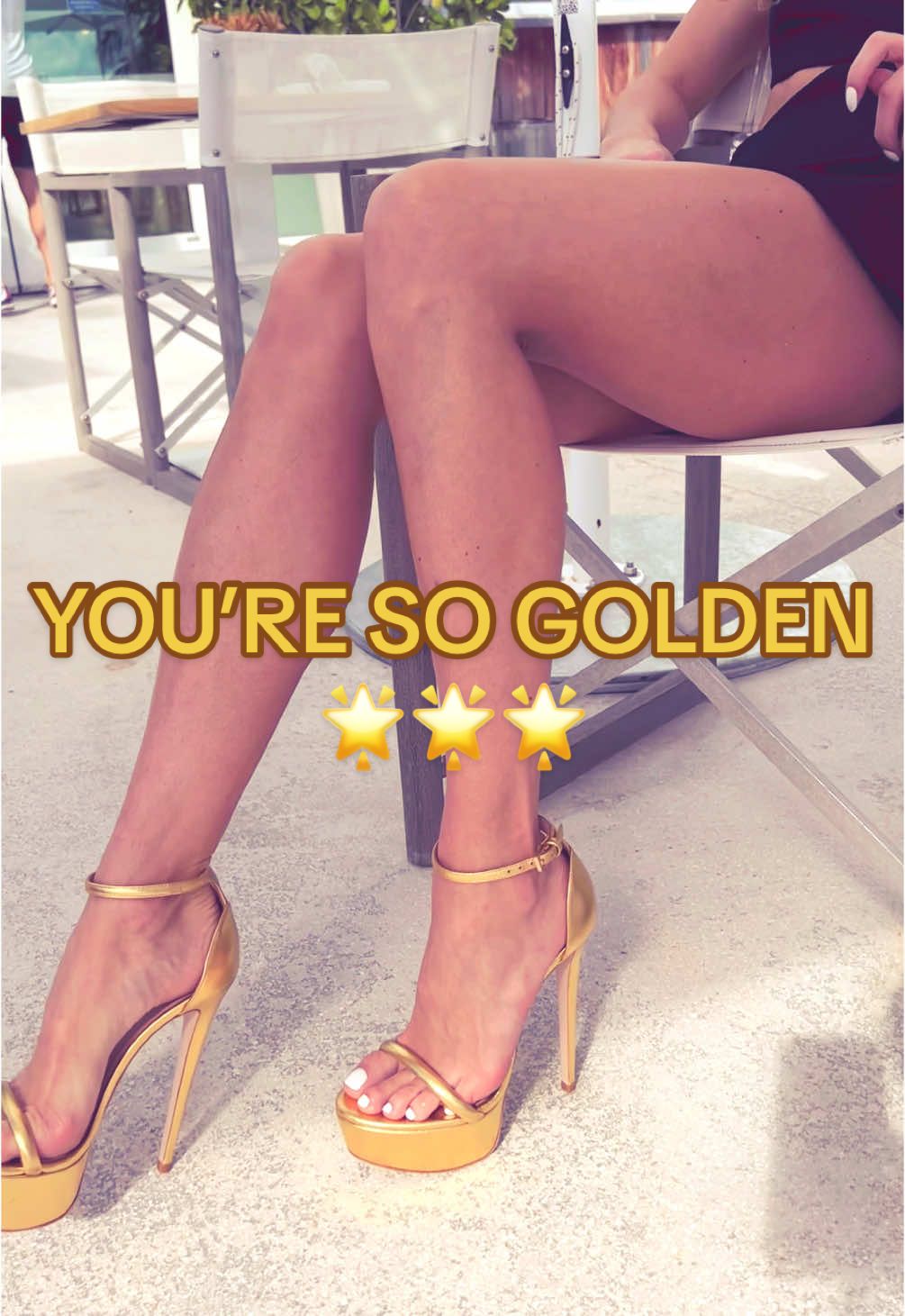 Golden hour, but make it heels. ✨👠 These sparkly stunners are your holiday party essential—because all that glitters should be you. 💃 #HolidayGlam #GoldenHeels #ShineBright #RuthieDavis #TikTokFashion #golden #goldheels  @ruthie_davis 