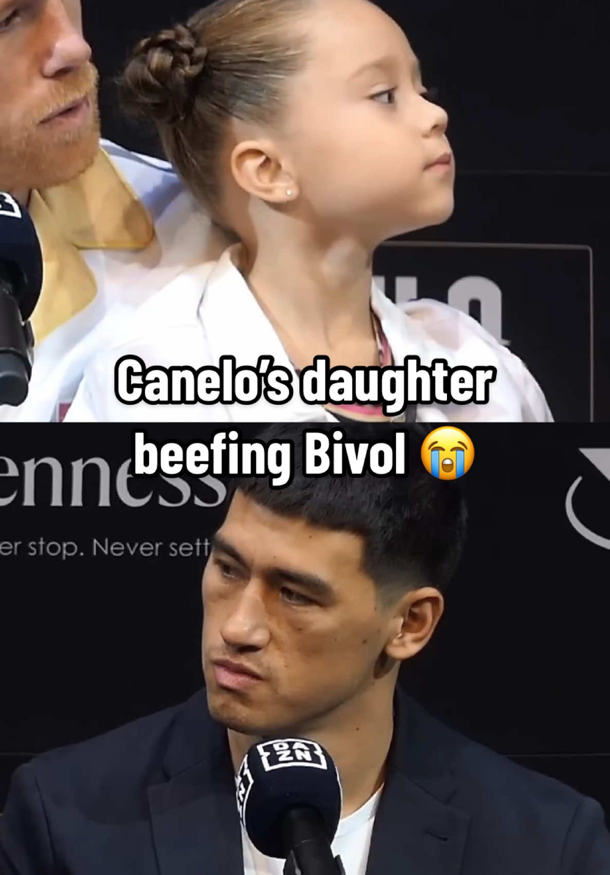 Canelo’s daughter beefing with Dmitry Bivol at their press conference was peak boxing 😭 #canelo #bivol #dmitrybivol #boxing 