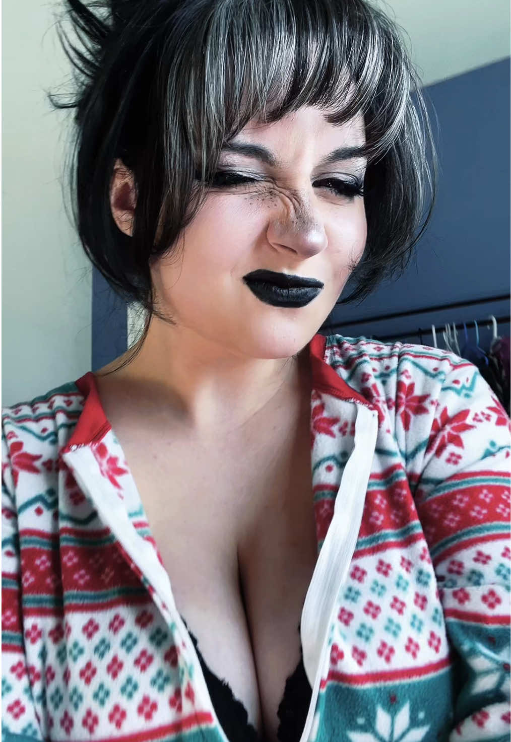 if anyone wants to find me goth Christmas pajamas, please dm LMAO  #alt #goth #christmas 