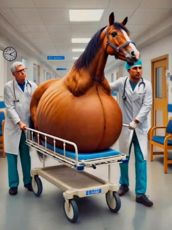 Sad story of a poor brown pregnant horse but saves by rescue team of doctors. #horse #horselover #helpinganimals  #pregnant  #humanity  #doctors #usa🇺🇸 #fyp 