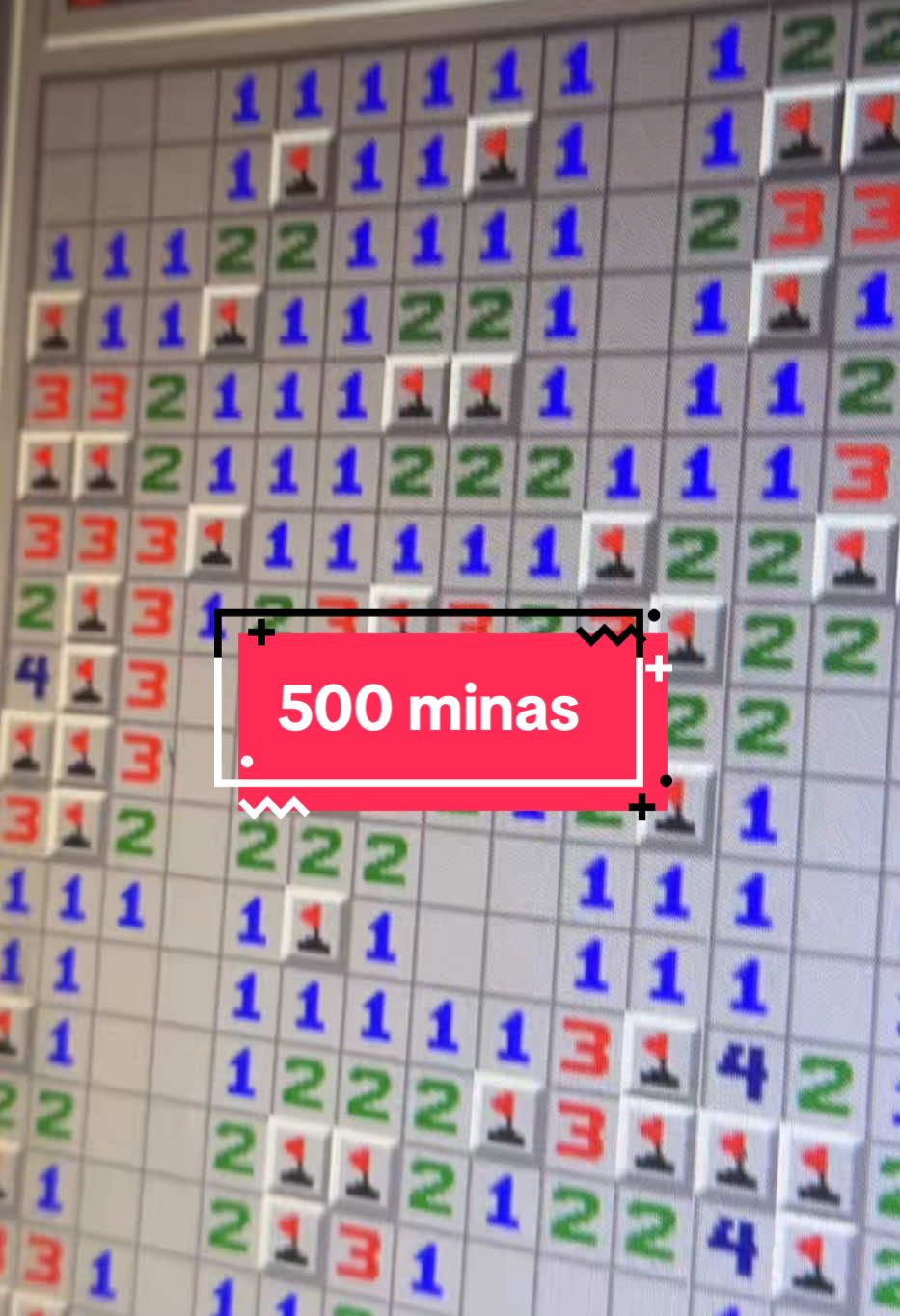 Minesweeper 500 MINAS! 🥵🥵🥵🥵🥵🥵  #buscaminas #minesweeper #challenge #reto #trend #juego #superman #dificil #fyp #parati #game #gamer #gaming #viral #retro #games #juegos #pc 