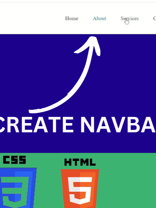 How to CREATE navbar using HTML & CSS #webdevelopment #coding #website #LearnOnTikTok #htmlcss