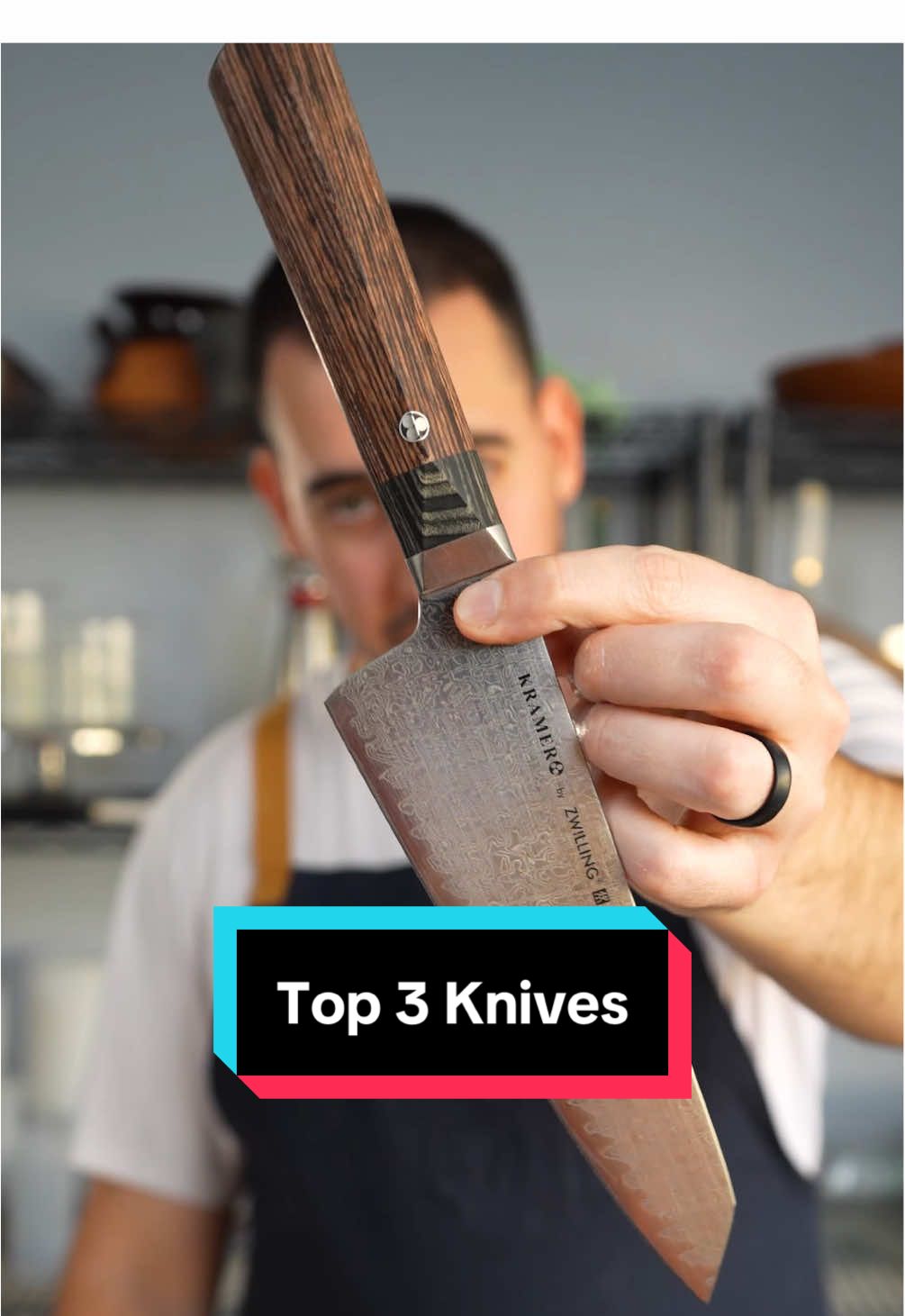 My 3 favorite chefs knives at 3 different price points!  #chefknife #kitchengadgets #top3 #Foodie 