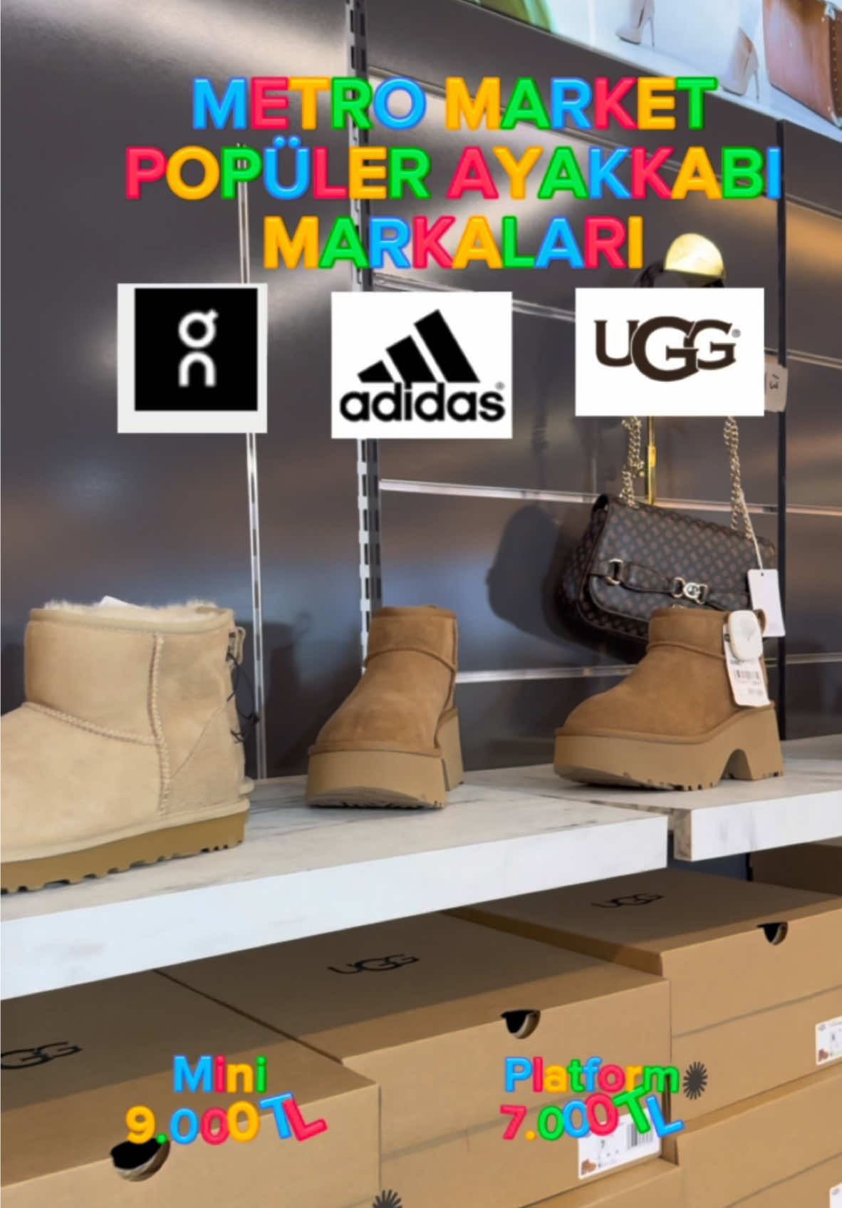 Ugg botlar her yıl Metro Market’e geliyor.Ancak modeller kısıtlı.Bu yıl Farklı olarak Adidas samba gelmiş ve üç rengi vardı fiyatıda fiyasaya göre 1500-2000 daha uygun ve son olarak ülkemize yeni giriş yapmış olan ON running ve ON cloud ayakakbılar vardı  çeşit çeşit kadın erkek çok renk var markayı merak edenler kesin bakmalı resmi satıcı amazon ve metro şuan gördüğüm sadece🥰😇 reklam değildir, kendi kişisel deneyimim #metromarket #ugg #bot #adidas #kışalışverişi #shopping #alışveriş #kışlıkgiyim #adidassamba #oncloud #onrunning #uggboots #adidasoriginals #uggmini #on #ayakkabı @metro türkiye @UGG® @adidas @MetroTurkiye #uggseason 