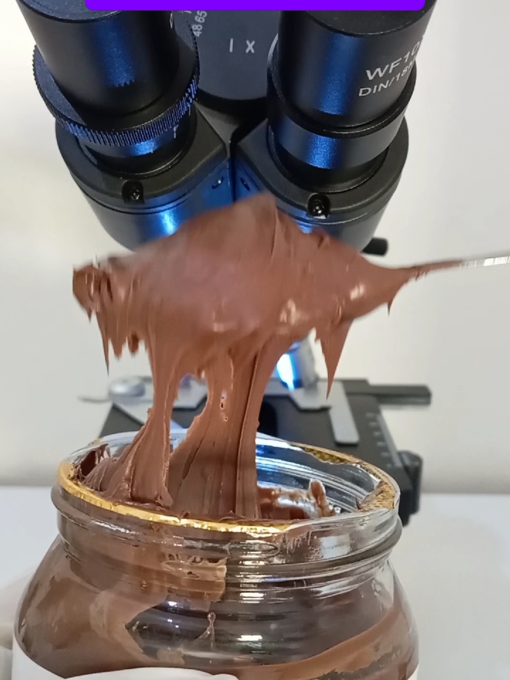 Nutella under the microscope #weird #amazingvideo #vyp #vira #viral_video #foryo #microscope #bizarre #nutella #chocolate 