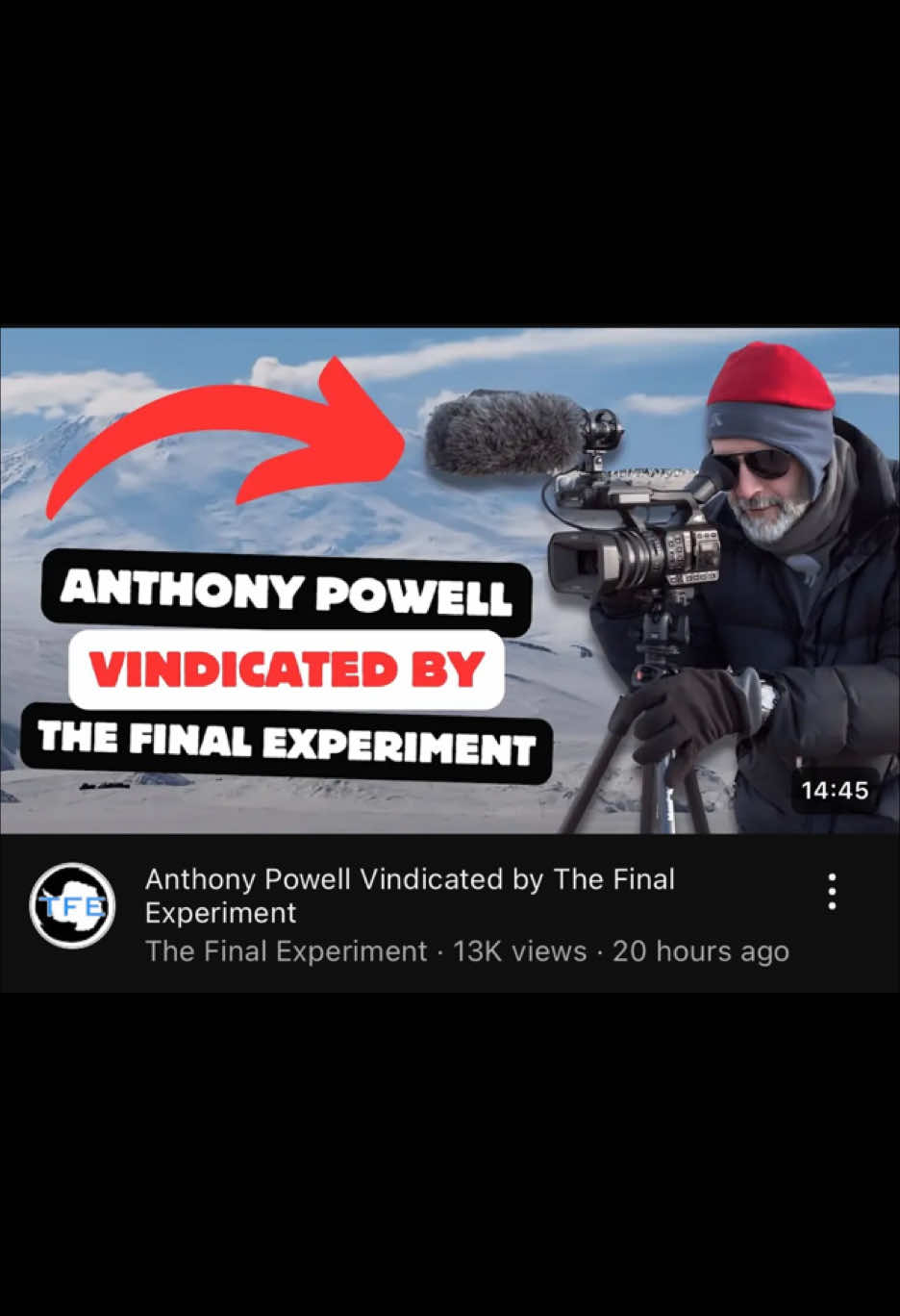 Anthony Powell #vindicated by #TFE! #flatearth #globe #science #truth #antarctica #debate #honesty #24hrsun #midnightsun #justice #fyp 