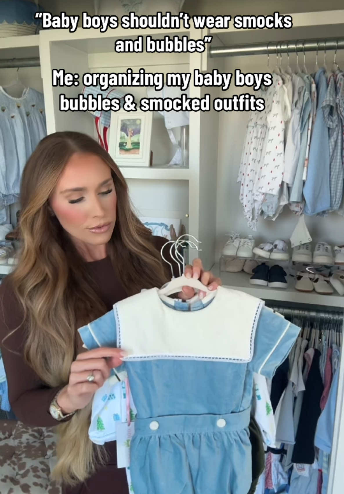 Baby boys must wear smocks & bubbles until the rip age of 5! I don’t make the rules 👶 #boymom #boyclothes #babyclothes #boyclothing #babyoutfits #babyboyclothes #babyboyfashion #babyboystyle #babyboyootd 