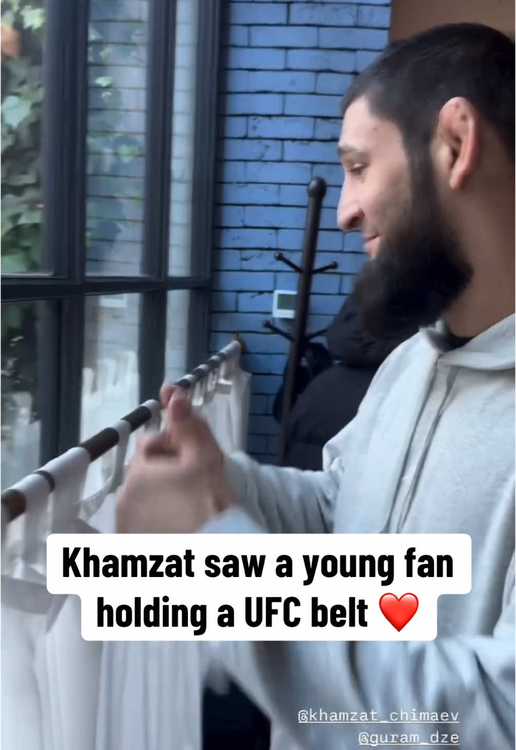 You love to see it 🤝 #UFC #mma #khamzatchimaev #wholesome (via kchimaev/IG)