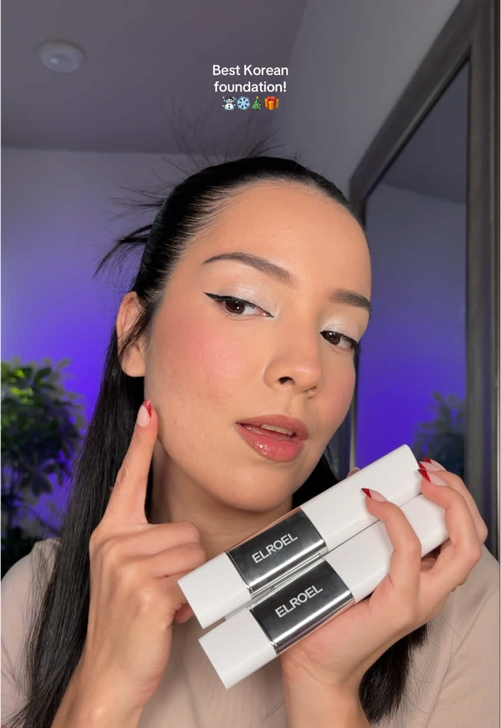 Best Korean foundation!😳💗 literalmente no puedo dejar de usarla!😮‍💨😍 #elroel #elroelfoundationstick #foudationstick #foundation #colorchanging #makeuptutorial #makeupmusthaves #bestkoreanfoudation #viralmakeup  #creatorsearchinsights 