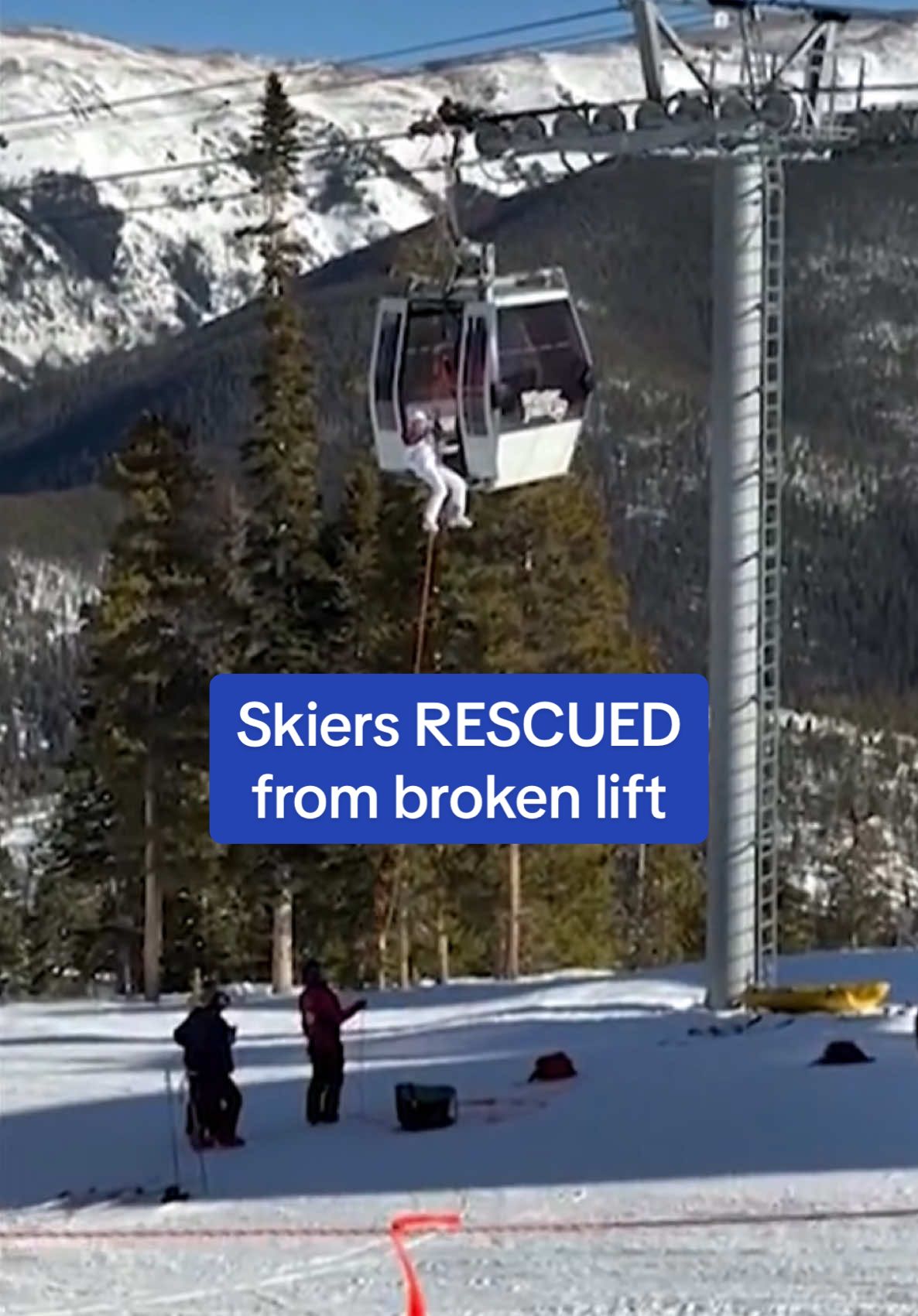 More than 170 skiers and snowboarders had to be evacuated by rope from a ski lift at a Colorado resort after a crack brought the gondola to a mid-air halt. The gondola at Winter Park Resort, about 70 miles west of Denver, came to an automatic stop on Saturday. Ski patrollers came to passengers’ rescue, entering the cabin of each gondola from above and lowering people to the ground. Read the full story at DailyMail.com. #news #colorado #denver #rescue #skiing #snowboard