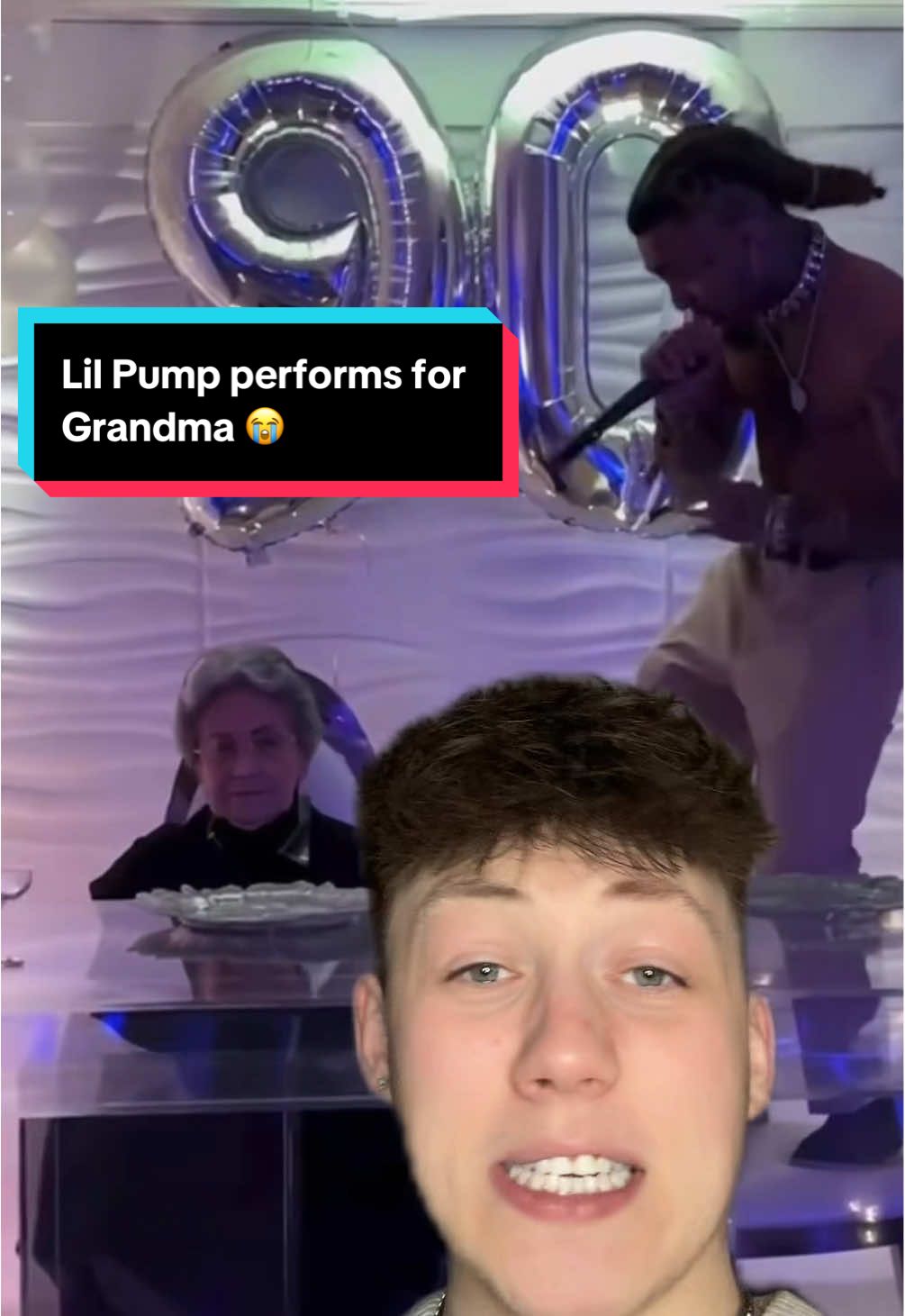 Lil Pump performs at his Grandma’s birthday party 😭 #lilpump #guccigang #grandma #birthday 