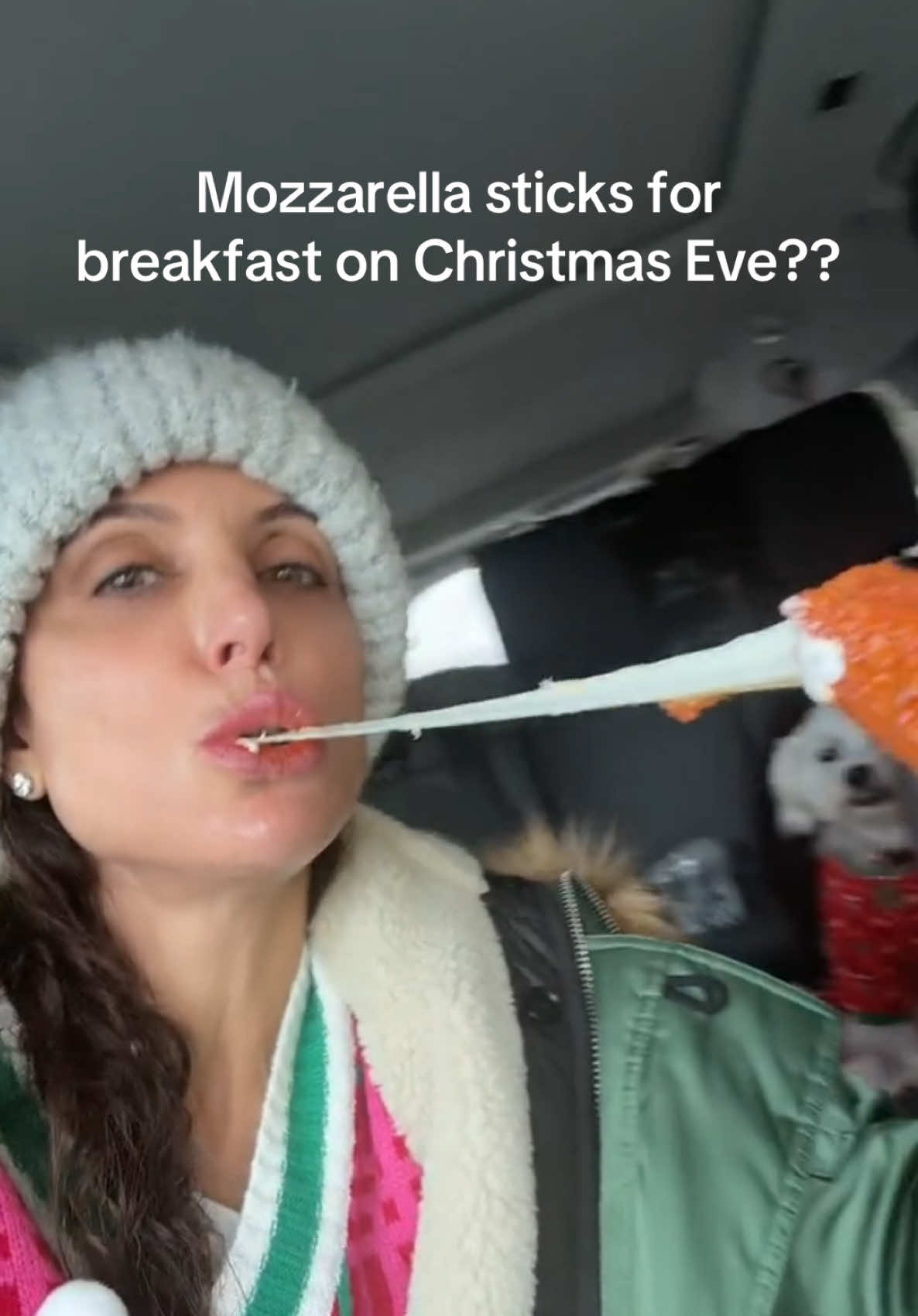 Breakfast of champions!! @Chili’s Grill & Bar #mozzarellasticks #chilis #mozzarella #mukbang #cheesepull #asmr #FoodTok #cartok #mommyandme #christmas