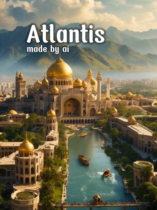 I asked AI to generate images of Atlantis! #ancienthistory #history #historytok #historybuff #education #ai #aihistory #atlantis 