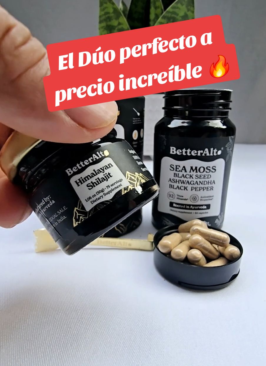 #shilajit #betteralt #betteraltshilajit #himalayanshilajit #shilajitbenefits #seamoss  #seamosscapsules #resultsmayvary #guthealth #cortisol #wellness #hombres #saluddelhombre #shilajitparahombres #energy #holidayhaul #suplements #tiktokshopholidayhaul #tiktokshopmadebuyit #mans 