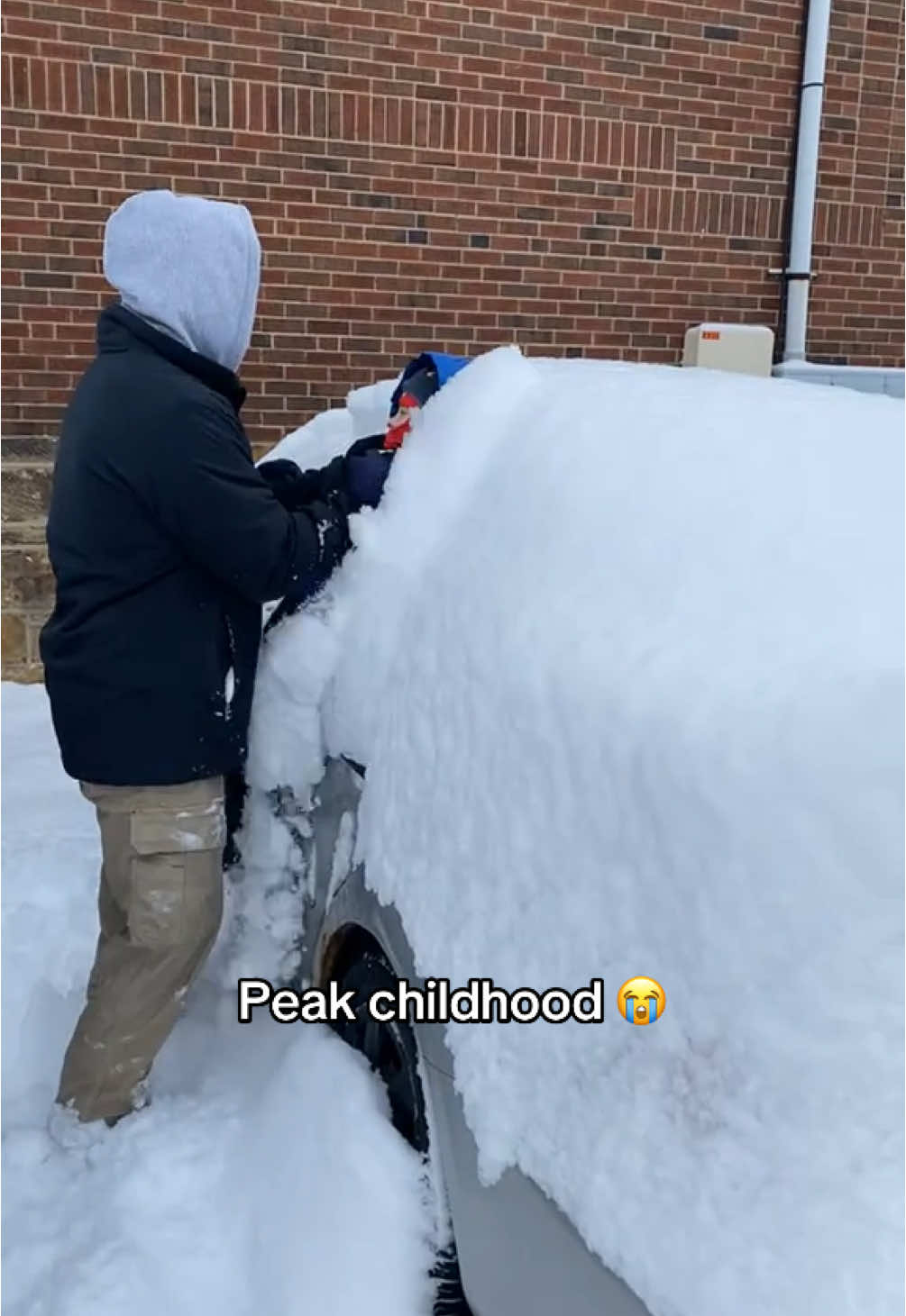 Bet lil bro loved it 🤣 (@Kennedy Martinez) #snow #christmas #snowday #holiday 