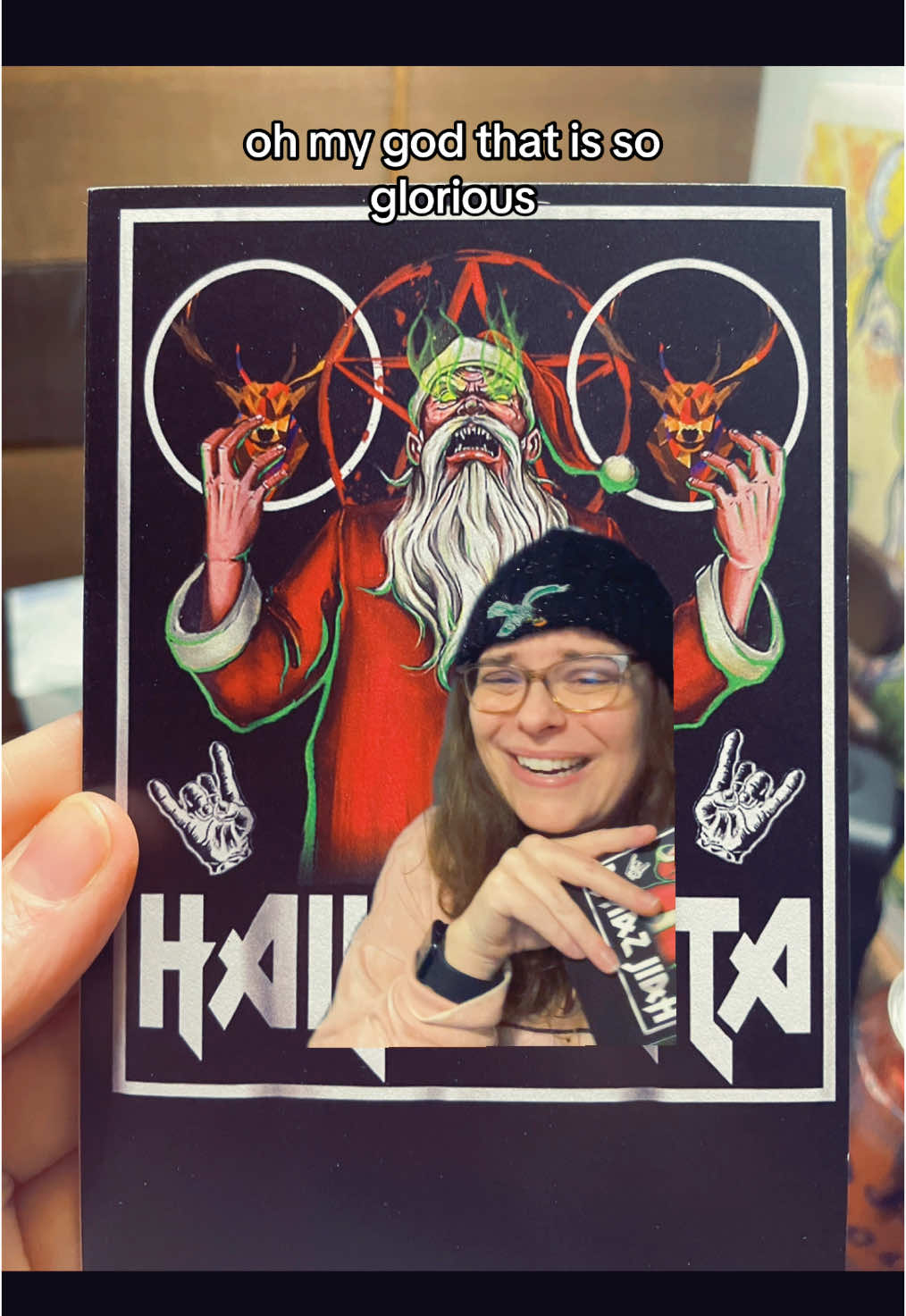 🤘🎅🤘I really needed a good laugh, thank you so much.  @Jude Saunders73  #hailsanta  #greenscreen #christmascard #christmascards 