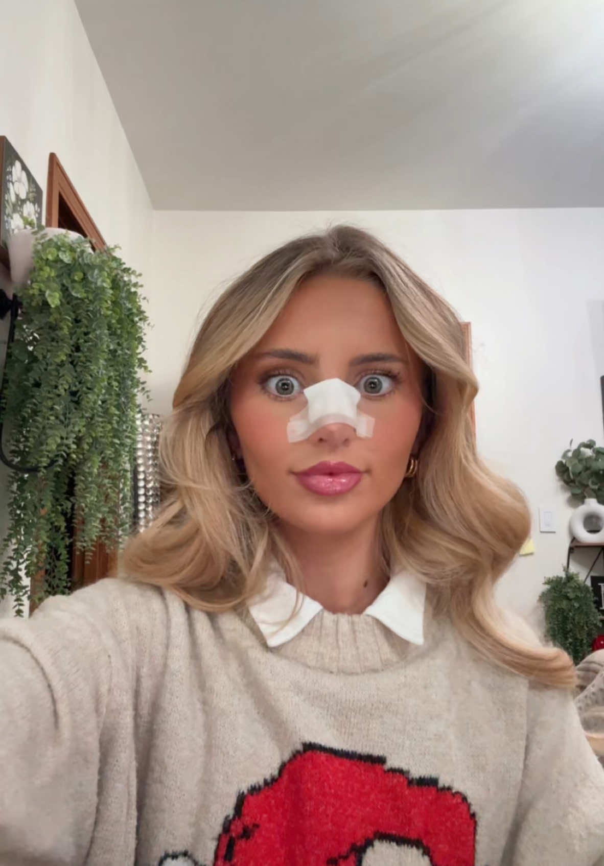 Grwm for Christmas eve #fyp #fy #fakebodyy⚠️ #nosejob #reveal #christmas 