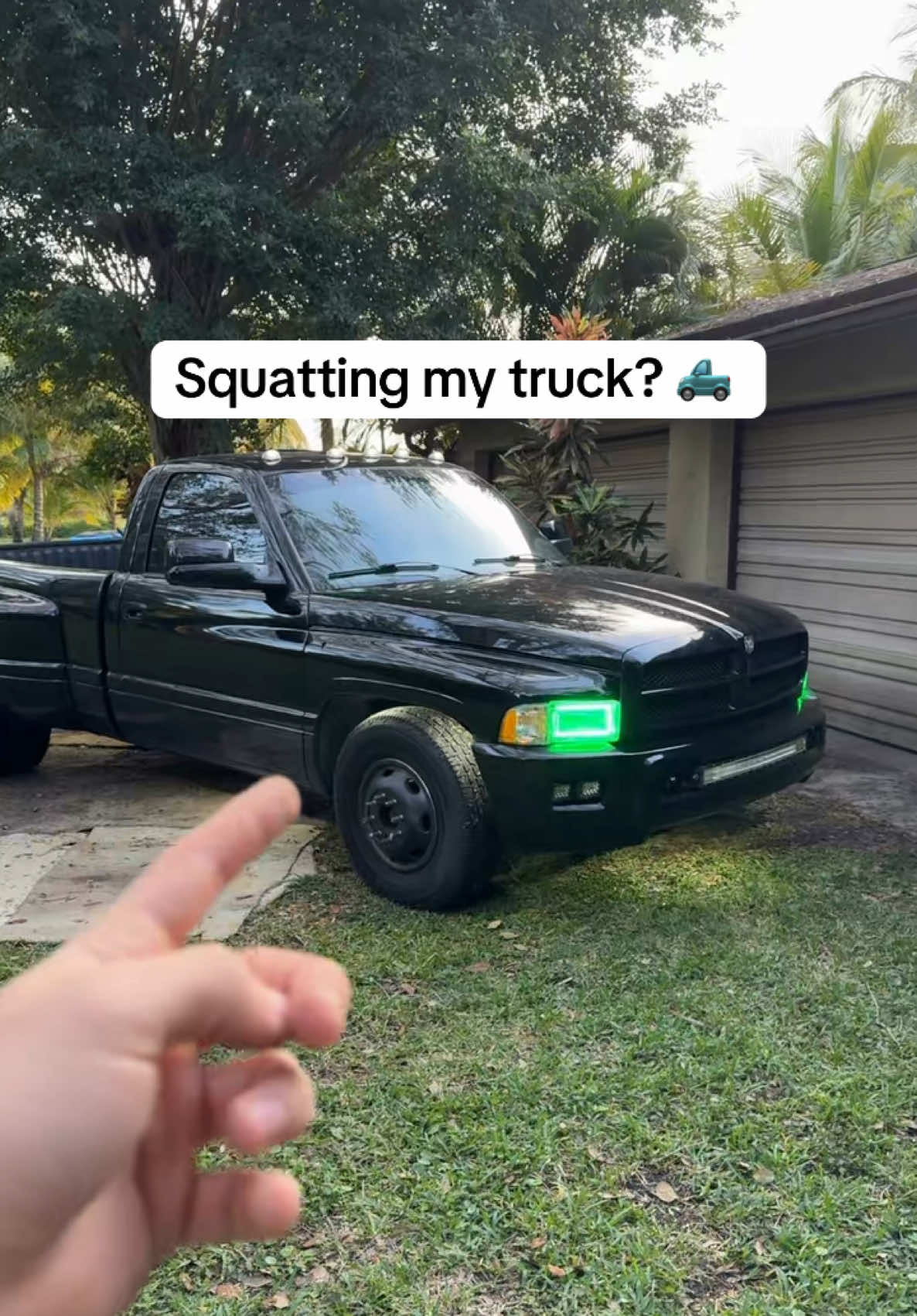 Will it squat? I don’t want a squat 😂#cartok #trucktok #diesel #dually #trucksoftiktok #dodge 