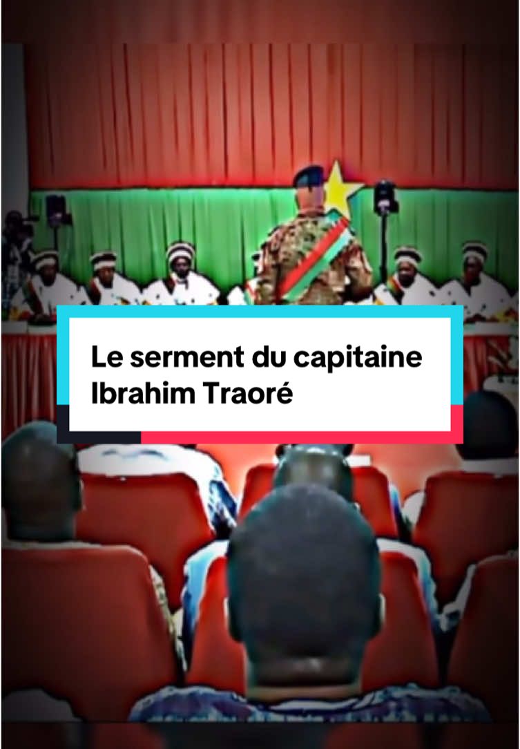 le capitaine Ibrahim Traoré prête un serment a l’endroit du peuple: je jure de respecter et de faire respecter la constitution , de toujours soutenir mon peuple et a m’engager dans la lutte contre le terrorisme .  #capitaineibrahimtraoré  #burkinafaso  #AES  #libre  #conscience 