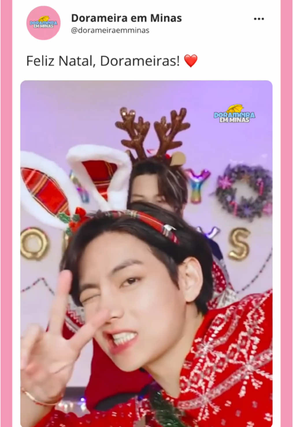 Que a magia do Natal esteja presente na vida de cada uma de vocês. ❤️✨ #natal #FelizNatal #bts #btsarmy #army #weverse #dorama #dorameiraemminas #kdrama #coreano #dorameira #fyp #doramas #doramasbrasil #doramascoreanos #Kpop #foryou