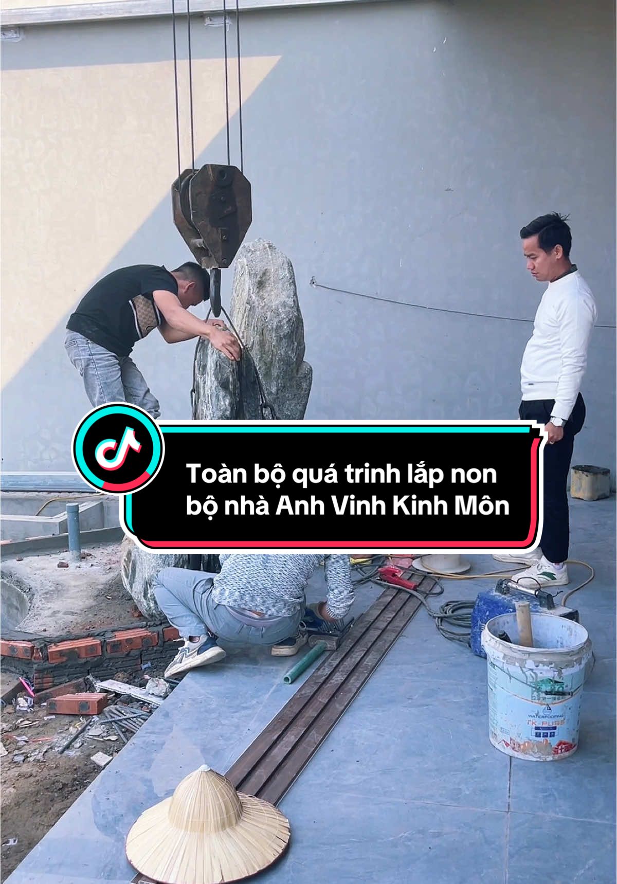 Toàn bộ quá trinh lắp non bộ nhà Anh Vinh Kinh Môn #vungocsanvuon #vungoc #xuhuong 