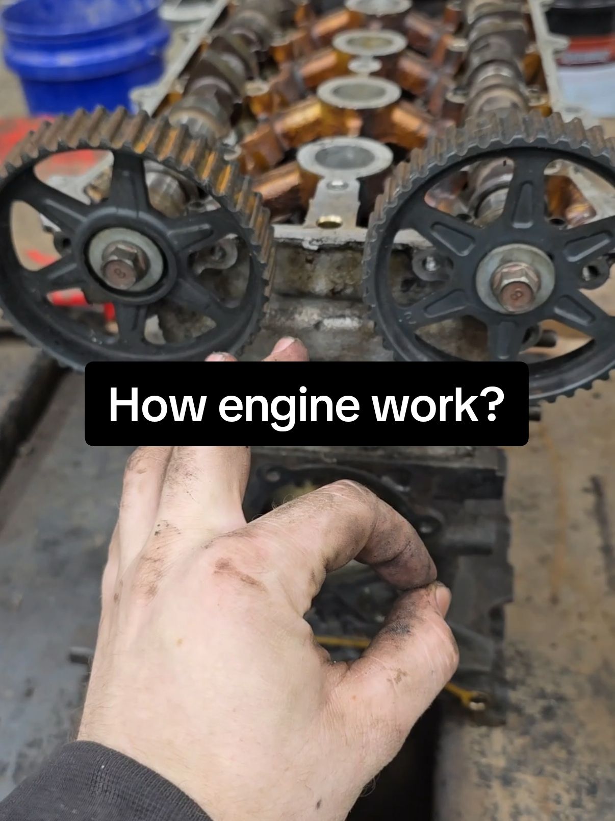 Caveman show how engine work #mechanics #caveman #engine 