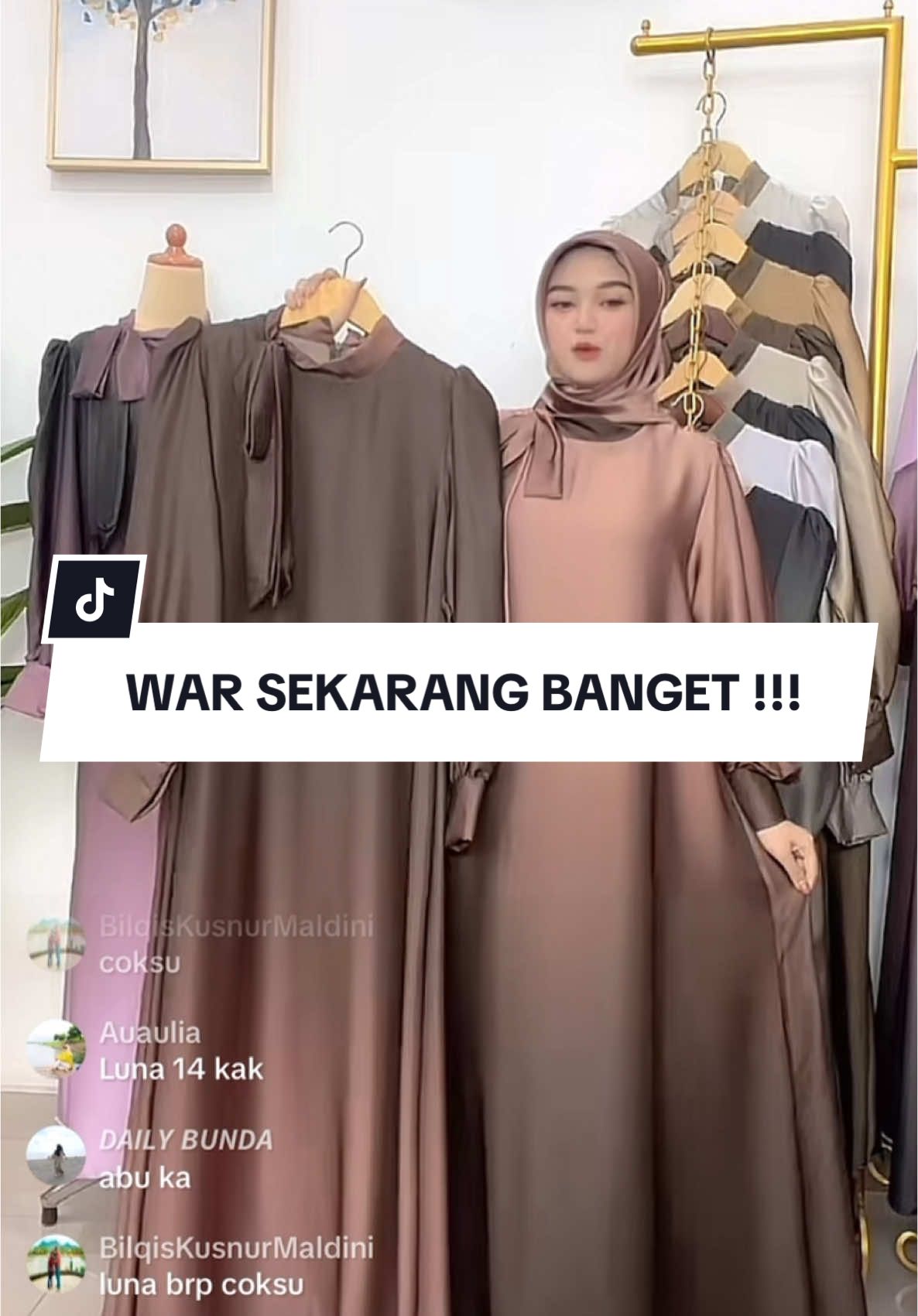 War sekarang banget yuk say. Luna terbestselller sdh launching warna baru 🔥 #fyp #gamiskondangan #dressmewah #candyoutfitku #gamiscantik #gamissilk #iedseries #gamismurah #lebaran2025 #gamisgradasi #raya2025 #gamislebaran 