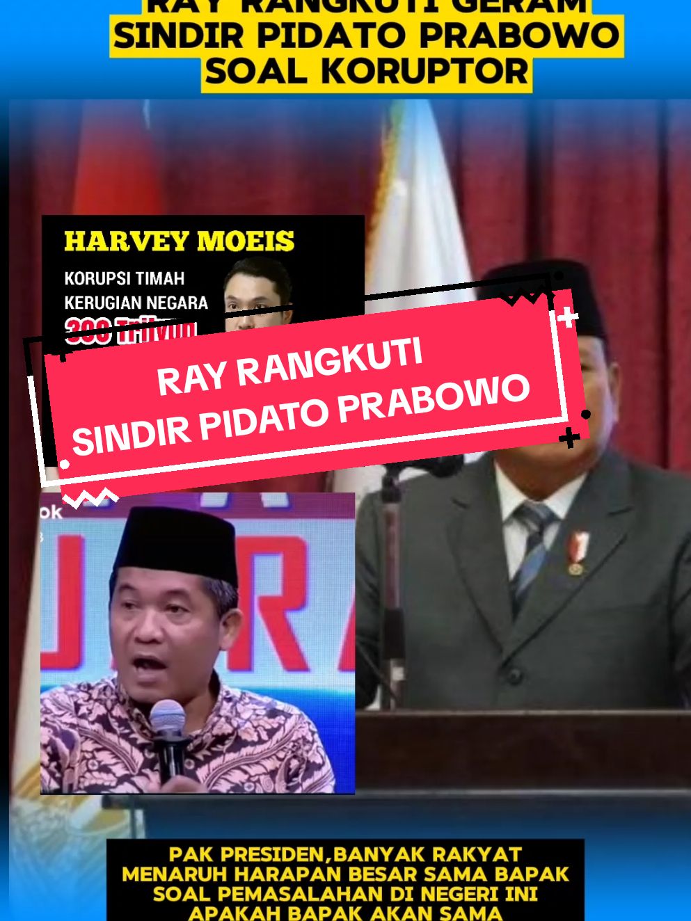 MANA PAK PRABOWO YANG GALAK SEPERRI SAAT PIDATO KAMPANYE DULU 🤔🤔🤔🤔 #beritaviral #viralterbaru #trending #viraltiktok #viral2024 #viralterkini #kpk #hukumindonesia #harveymoeis #korupsi #pdip #videoviral #rayrangkuti #rakyatbersuara 