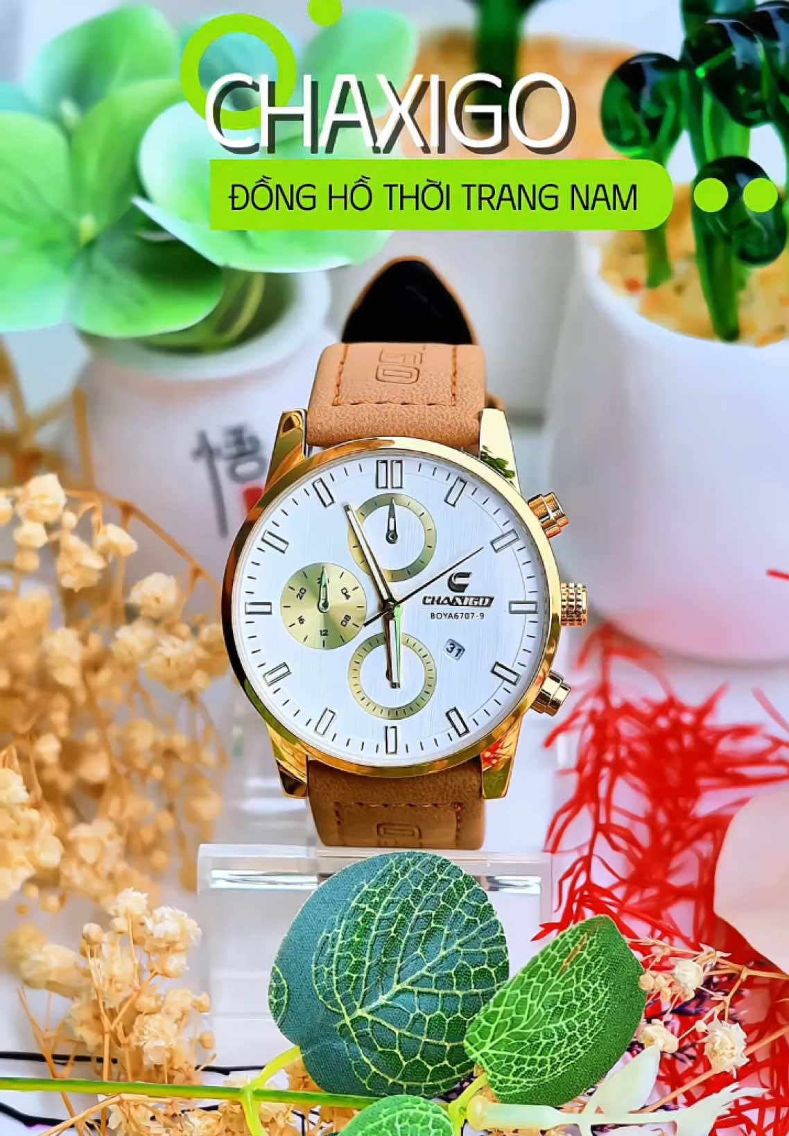 Đồng hồ thời trang nam chaxigo, khung viền thép, có chống nước, chống xước, thiết kế trẻ trung #đồnghồ #donghonam #donghothoitrang #dongho #donghodep #chaxigo #chaxigowatch 