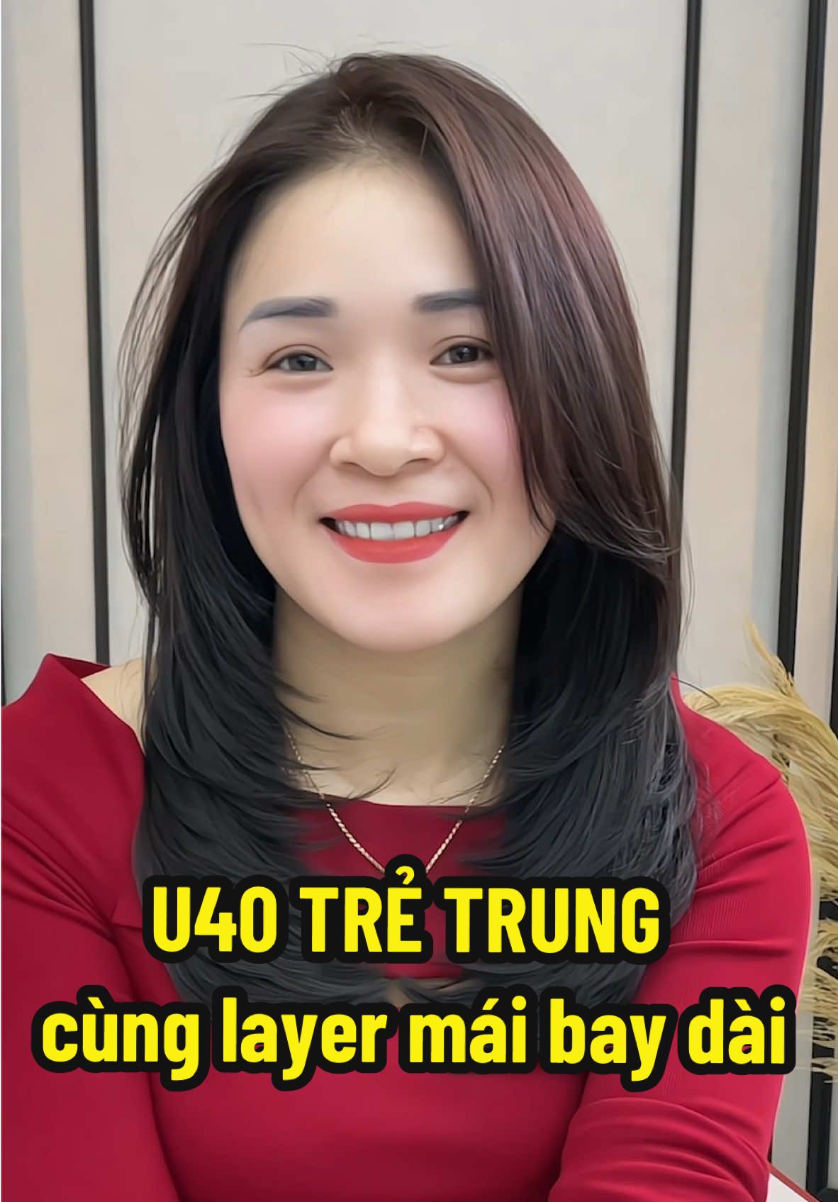 U40 trẻ trung sang trọng cùng layer mái bay dài #layer #tocdep #maibay #U40 