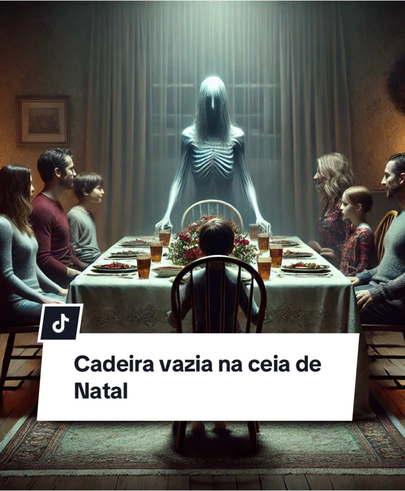 Cadeira vazia na ceia de Natal. #historiasdeterror #lendasurbanas #terror #natal #ceiadenatal 