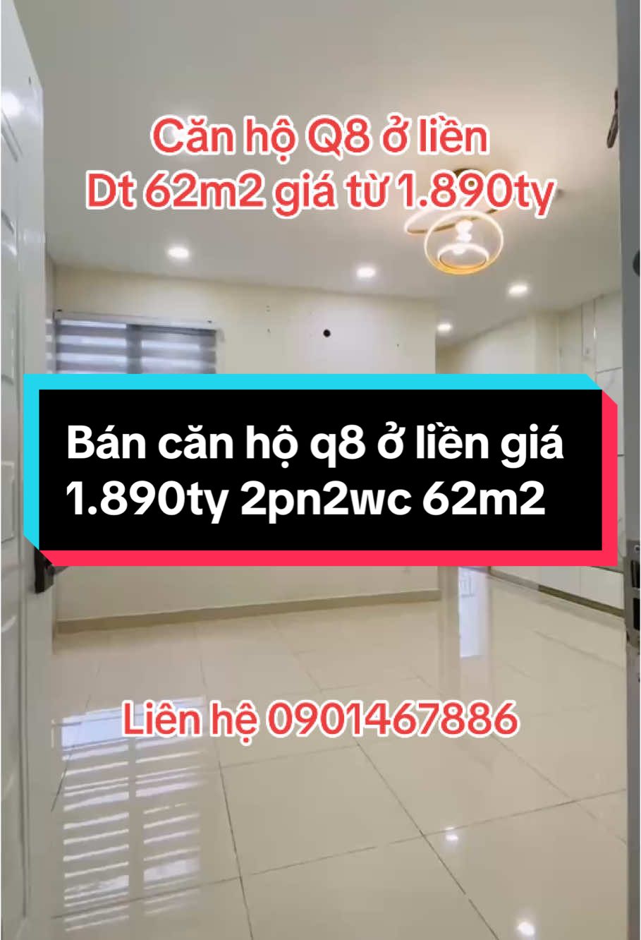 Căn hộ Q8 ở liền p7, q8 giá từ 1.890ty/căn 2pn2wc liên hệ: 0901467886